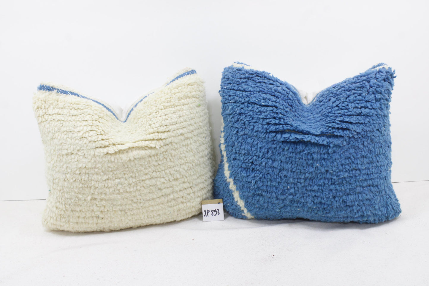 Set of 2 Vintage Moroccan Pillows 100% Wool , Absolutely Gorgeous Pillow Floor Pillow Moroccan Berber Home Design Handmade Kilim Berber
