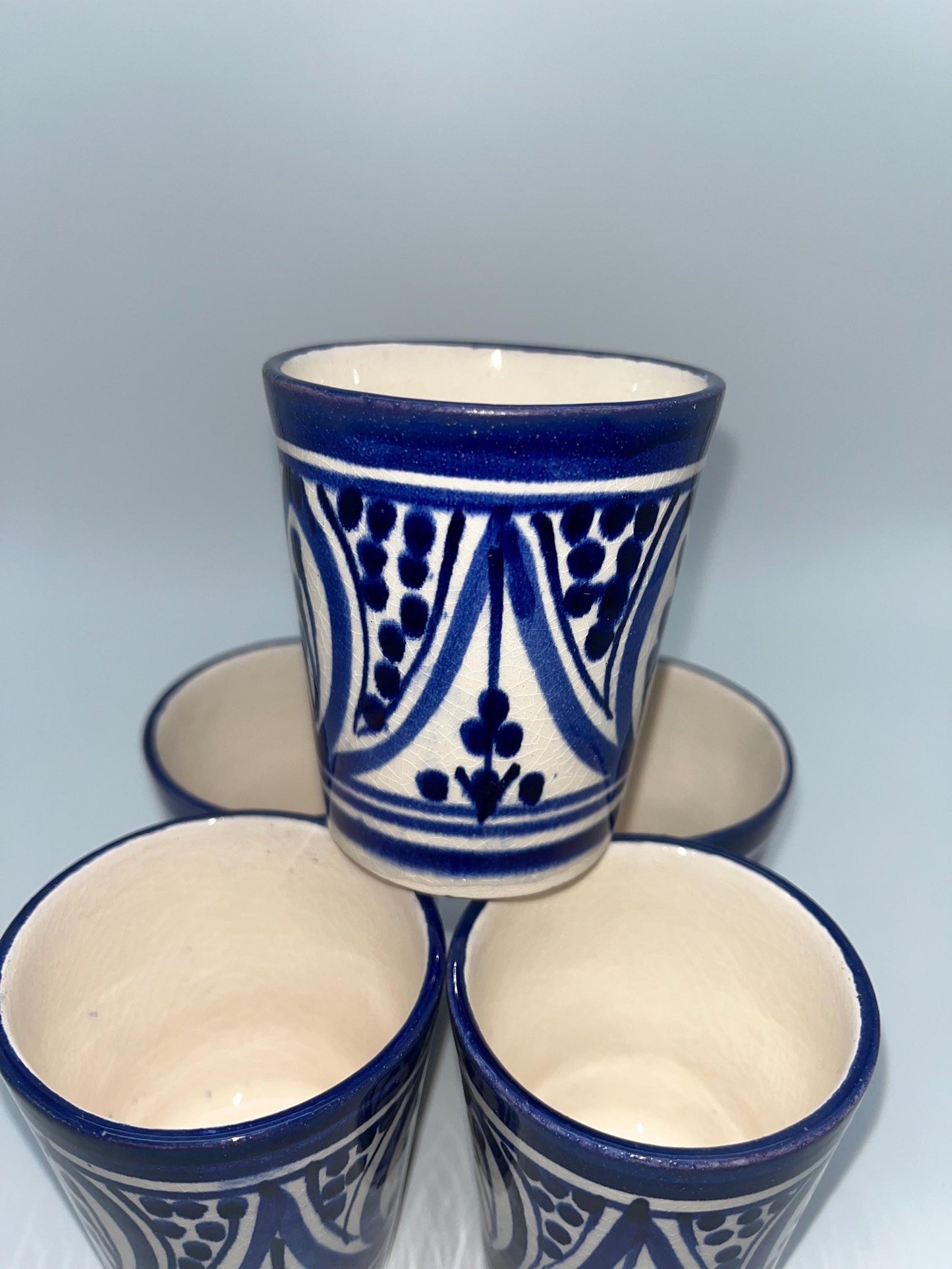 Red Clay Cups - Traditional Moroccan Handicrafts - Perfect for Tea and Coffee - Beldi Mugs_Cups_Moroccan