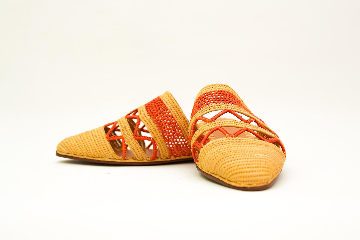 Handmade Raffia Slide Sandals, Comfortable, Lightweight Summer Shoes from Morocco