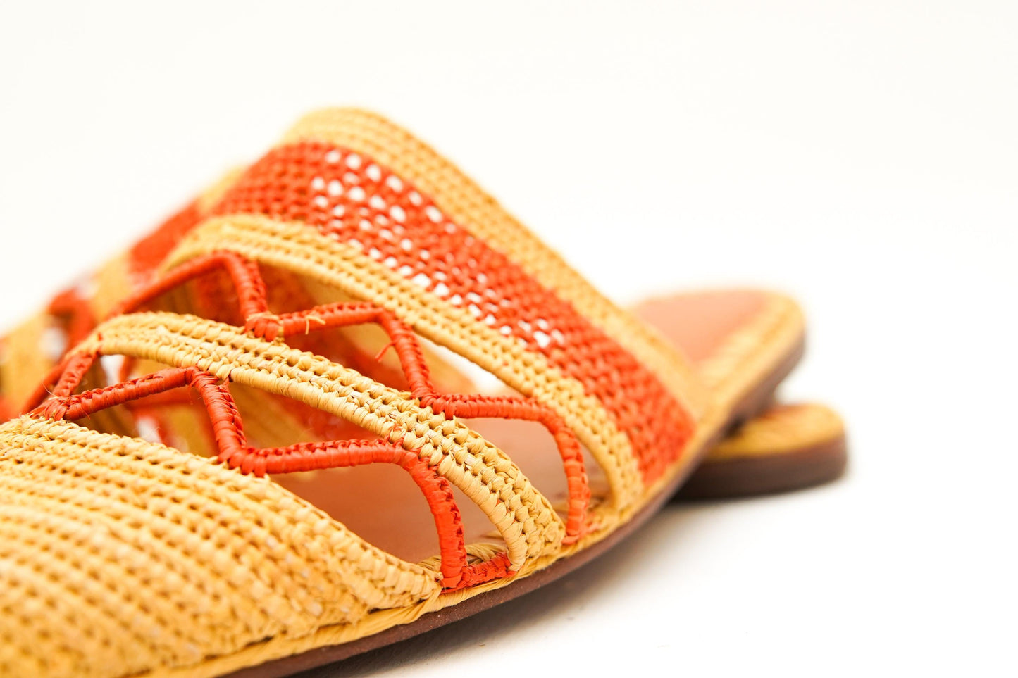 Handmade Raffia Slide Sandals, Comfortable, Lightweight Summer Shoes from Morocco
