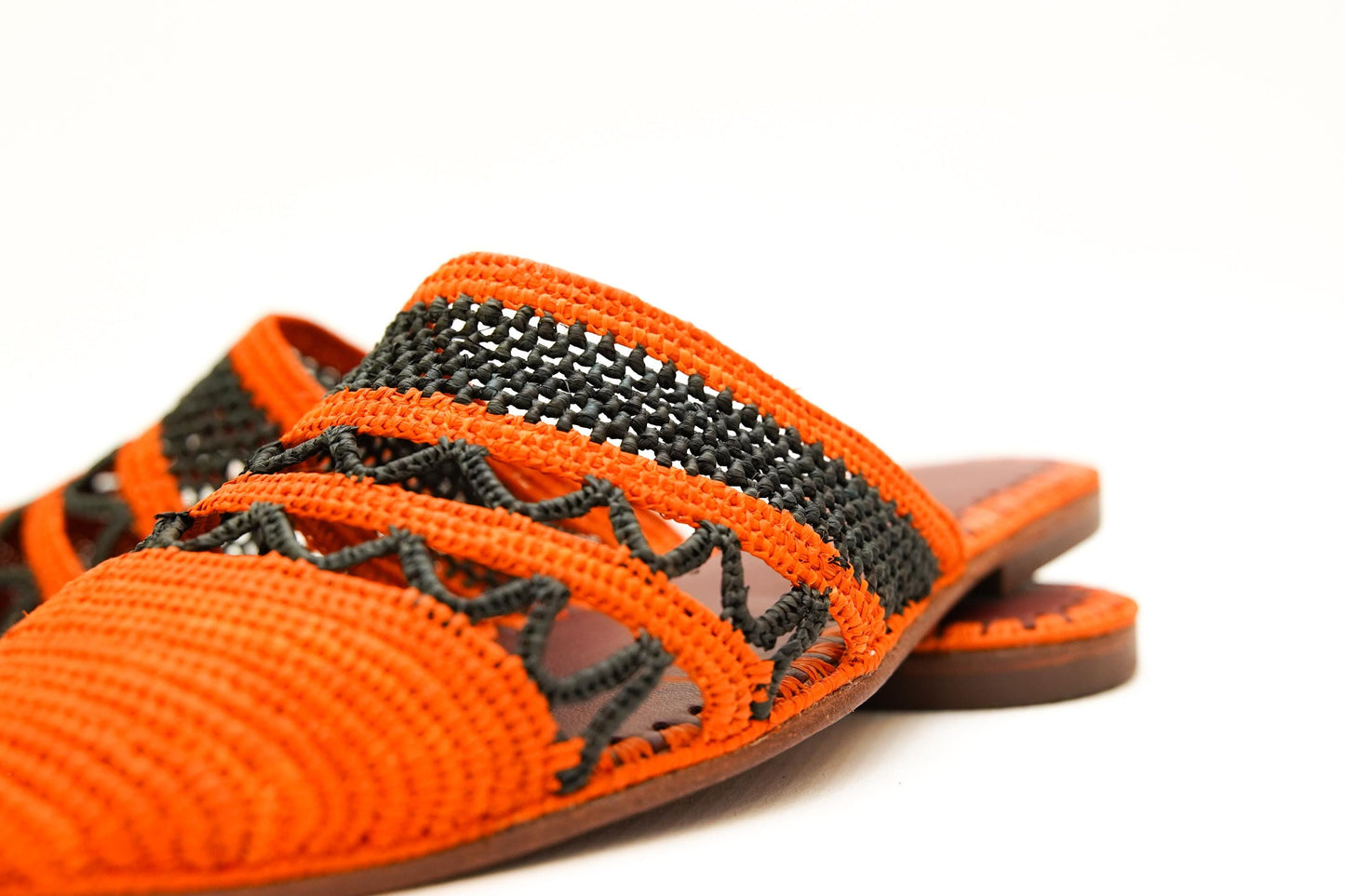 Handmade Raffia Slide Sandals, Comfortable, Lightweight Summer Shoes from Morocco