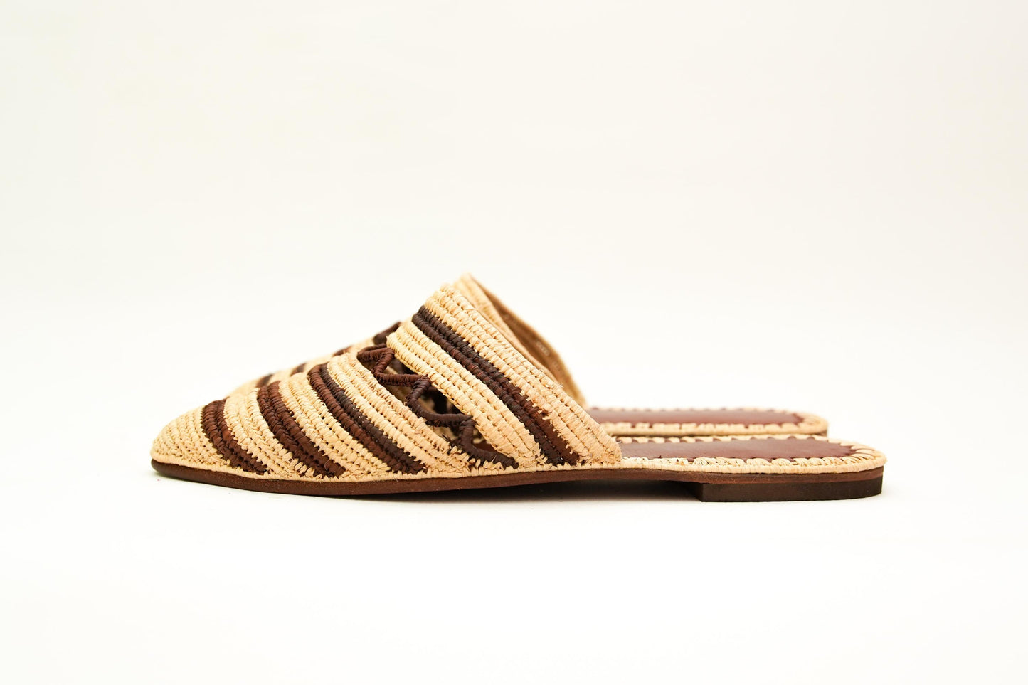 Handmade Raffia Slide Sandals, Comfortable, Lightweight Summer Shoes from Morocco