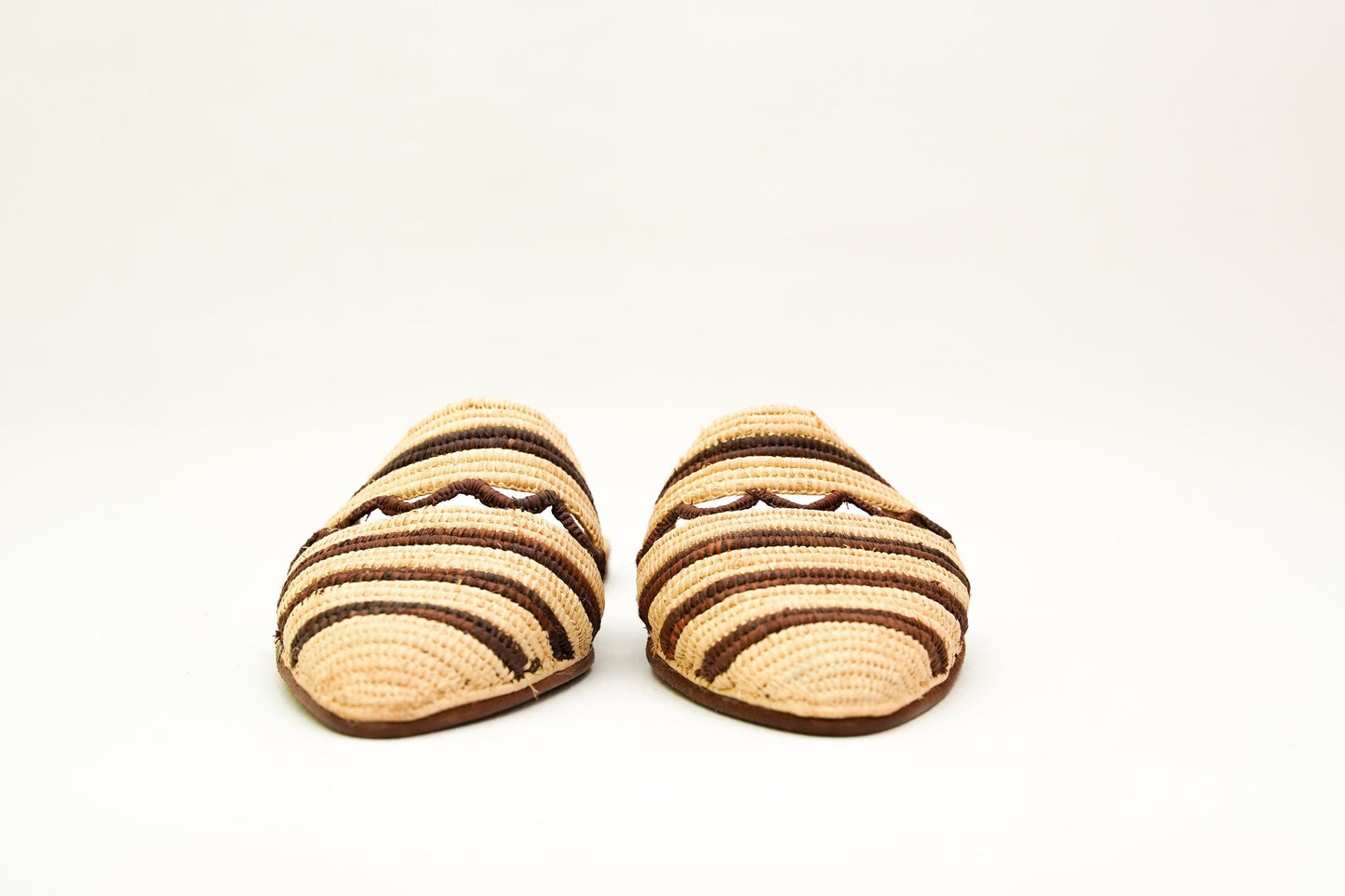 Handmade Raffia Slide Sandals, Comfortable, Lightweight Summer Shoes from Morocco