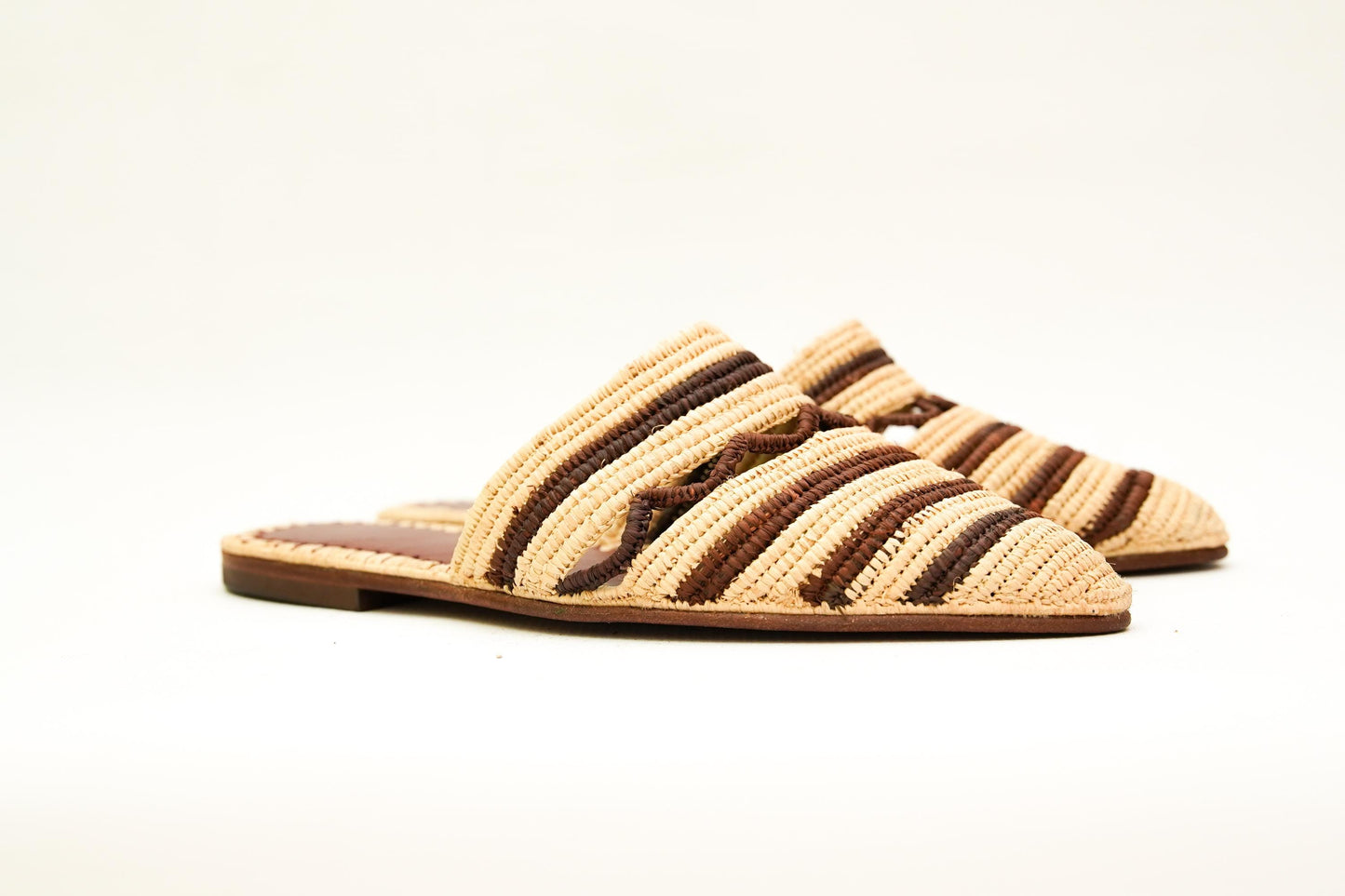 Handmade Raffia Slide Sandals, Comfortable, Lightweight Summer Shoes from Morocco