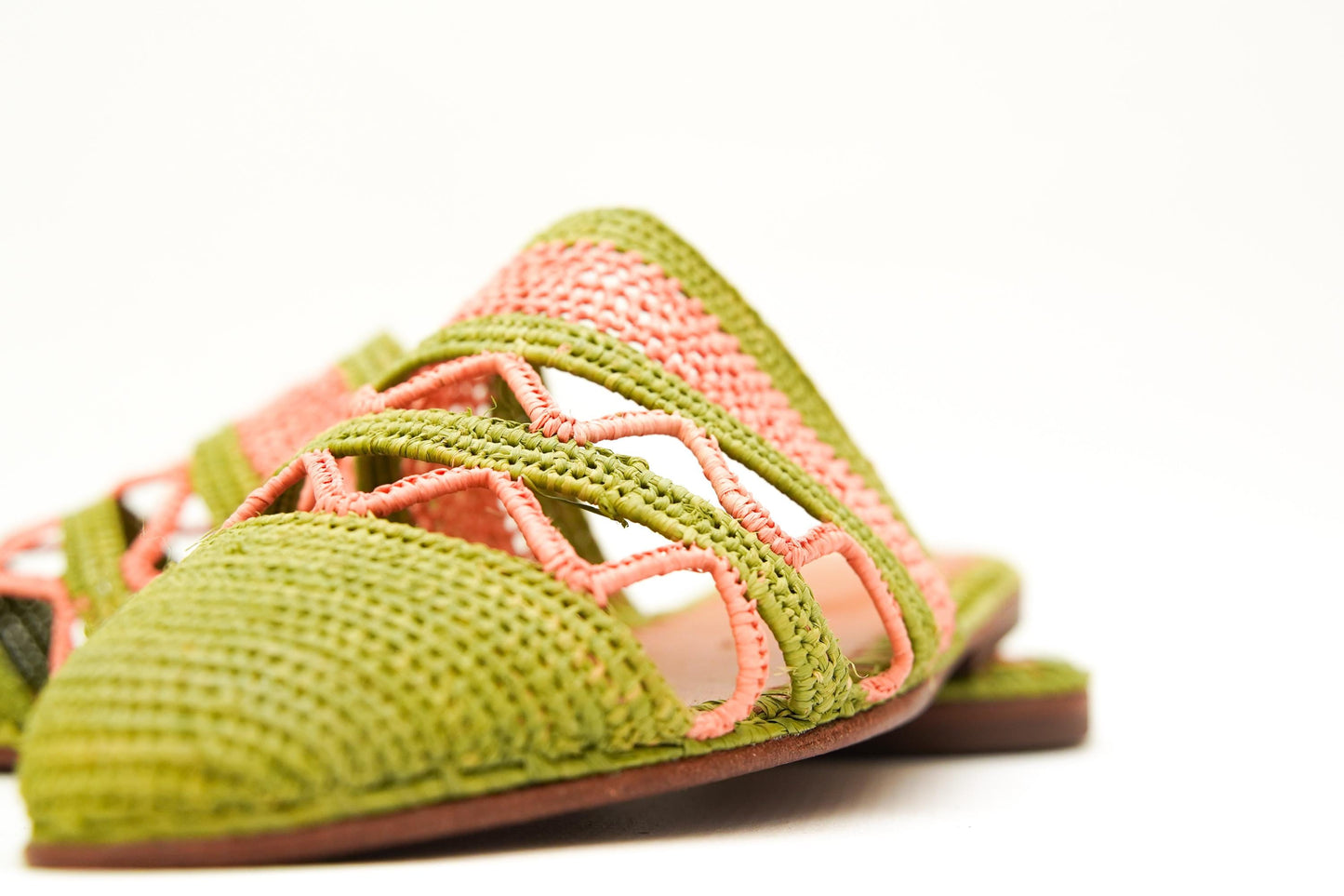 Handmade Raffia Slide Sandals, Comfortable, Lightweight Summer Shoes from Morocco