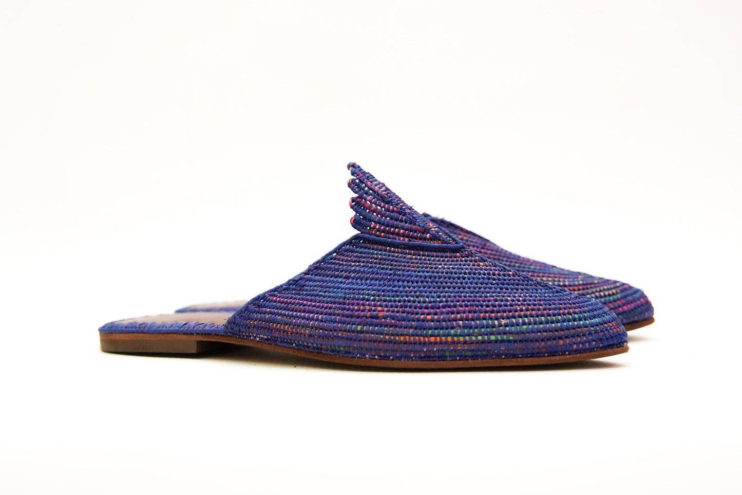 Handmade Raffia Slide Sandals, Comfortable, Lightweight Summer Shoes from Morocco