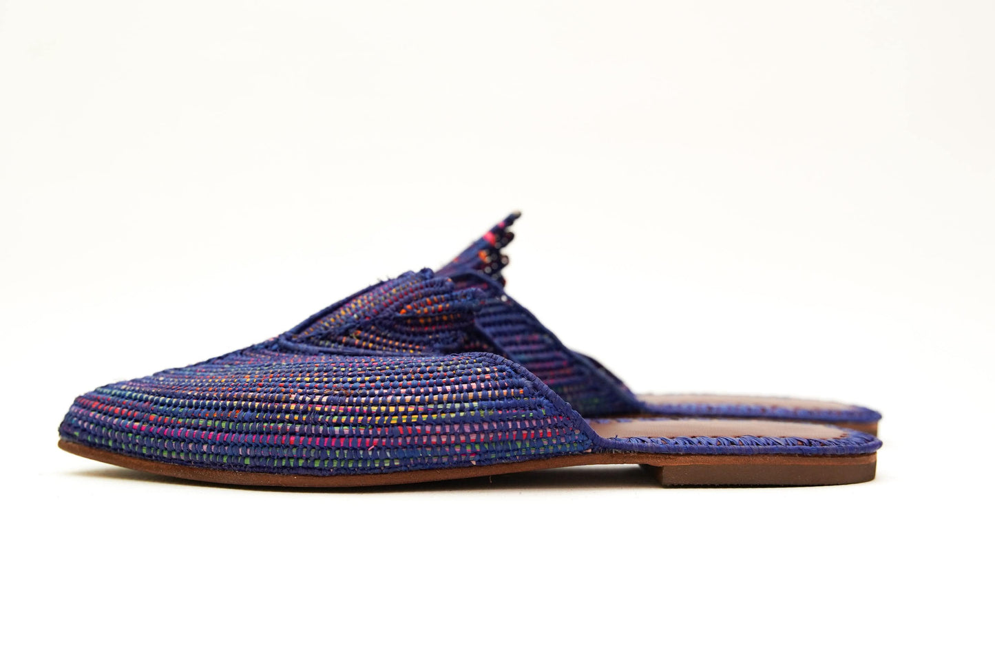 Handmade Raffia Slide Sandals, Comfortable, Lightweight Summer Shoes from Morocco