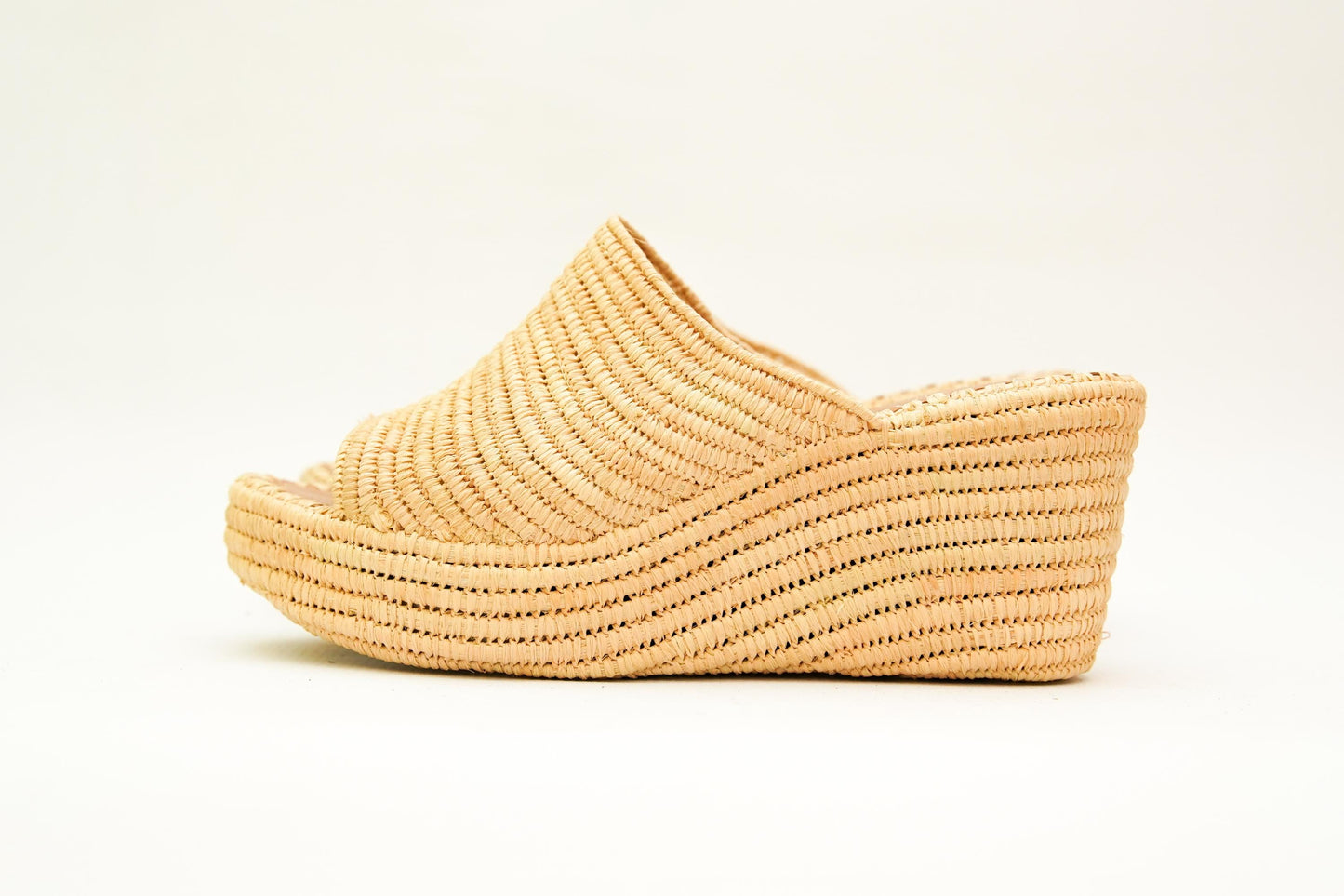 Handmade Raffia Slide Sandals, Comfortable, Lightweight Summer Shoes from Morocco