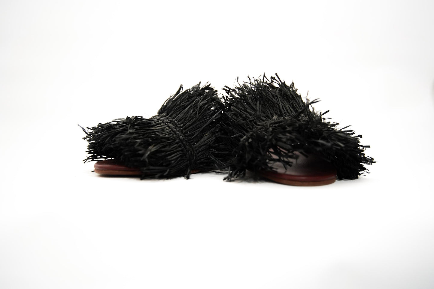 Handmade Raffia Slide Sandals, Comfortable, Lightweight Summer Shoes from Morocco