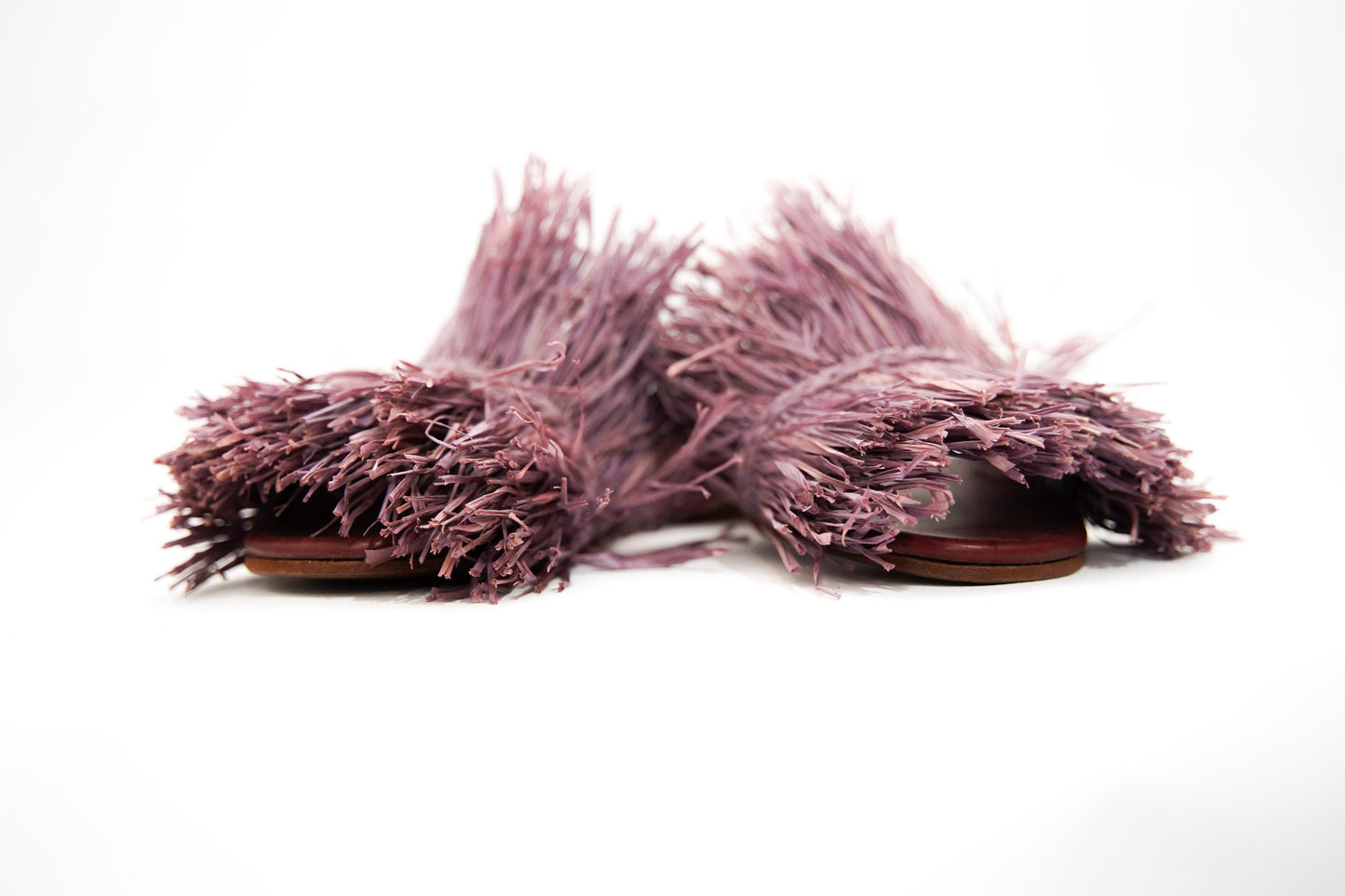 Handmade Raffia Slide Sandals, Comfortable, Lightweight Summer Shoes from Morocco