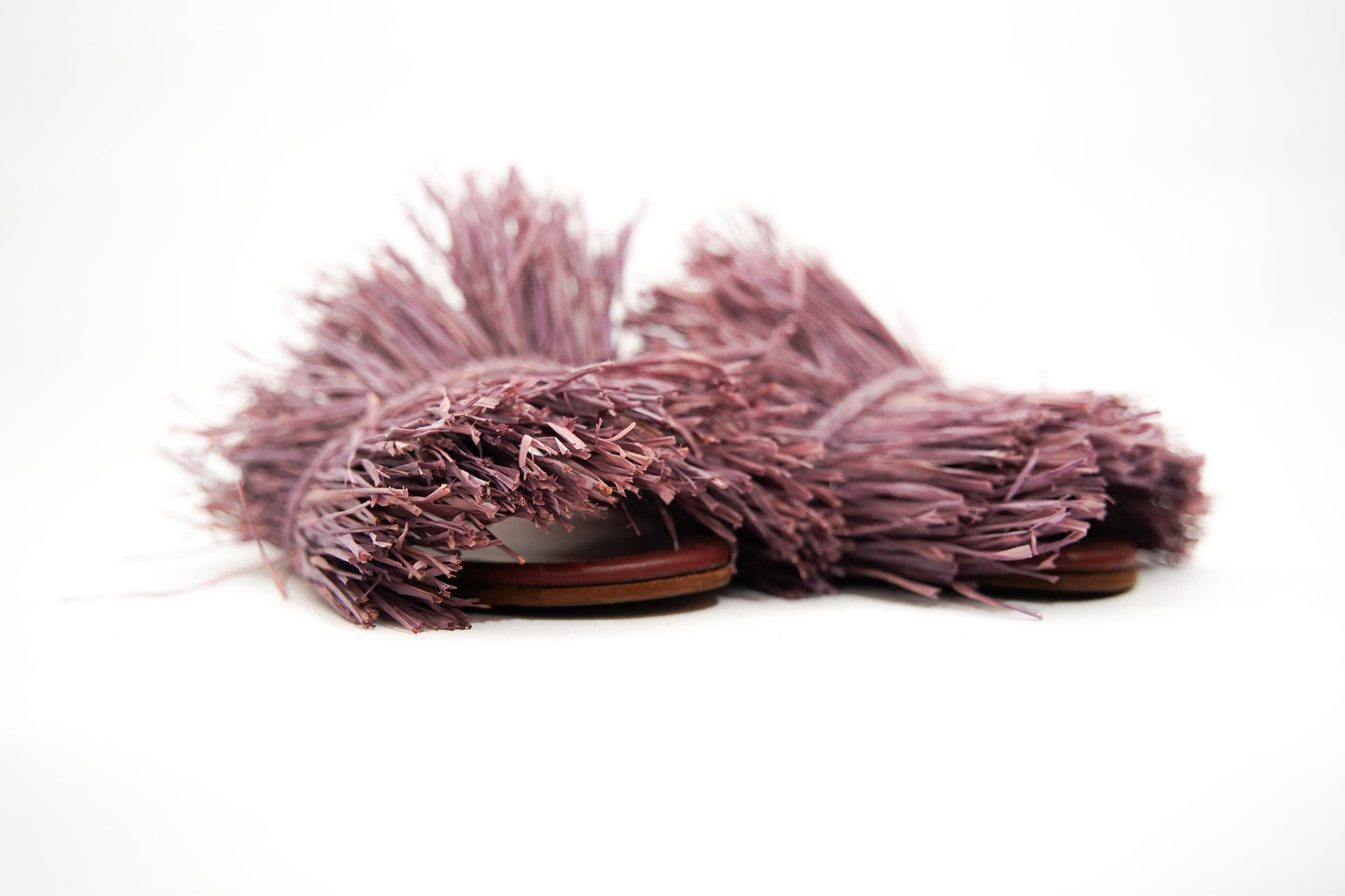 Handmade Raffia Slide Sandals, Comfortable, Lightweight Summer Shoes from Morocco