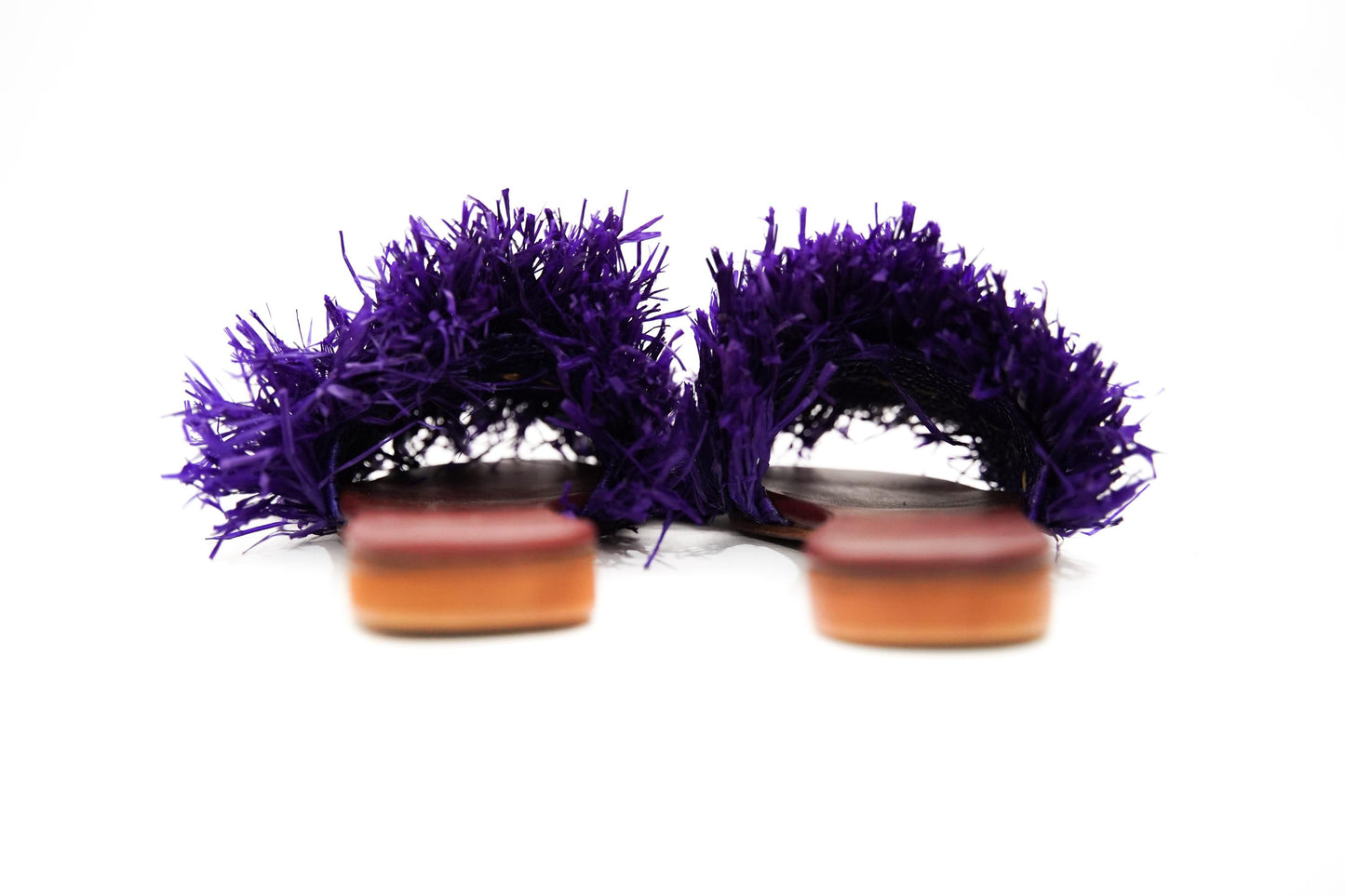Handmade Raffia Slide Sandals, Comfortable, Lightweight Summer Shoes from Morocco