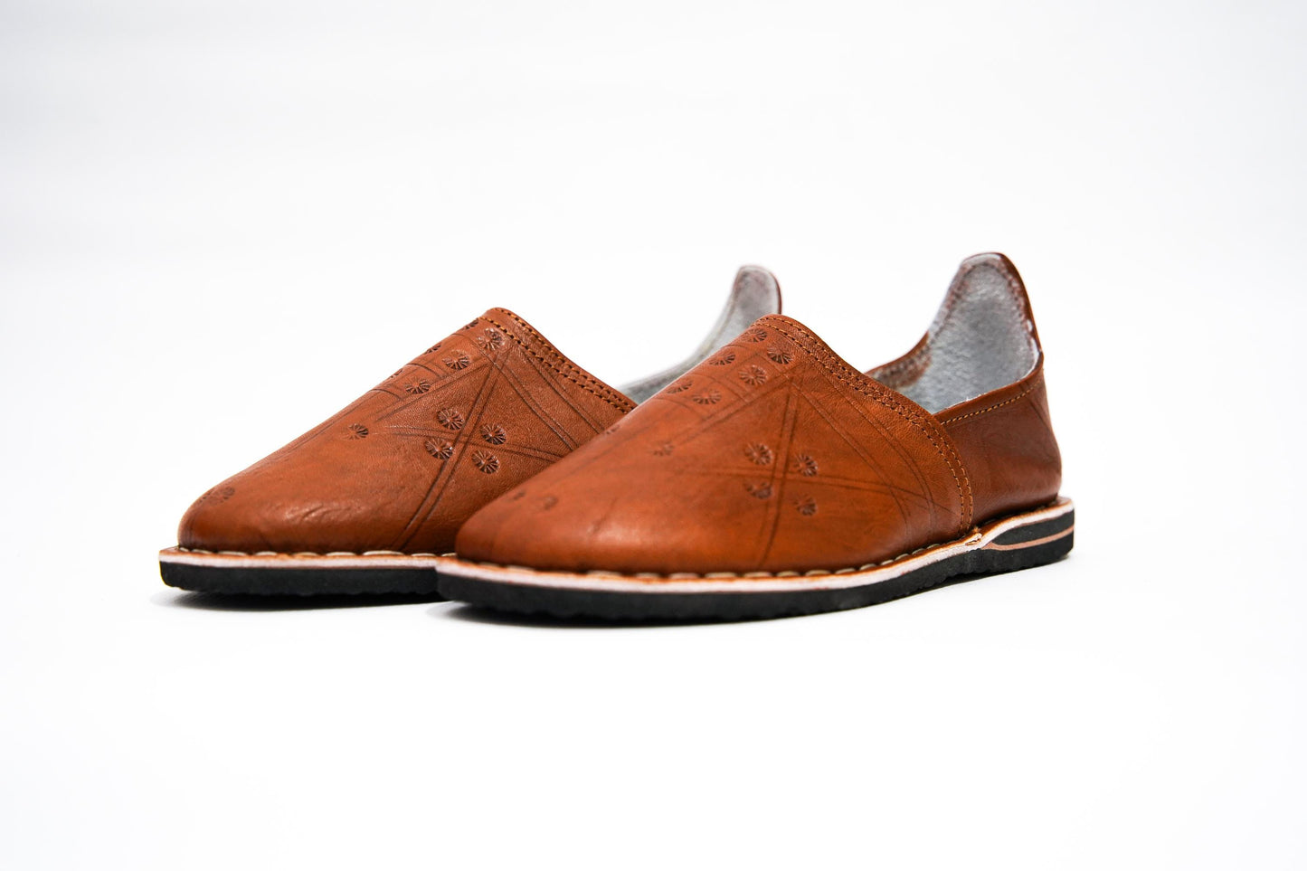 Handmade Moroccan Babouche Leather Slippers for Men, Uthentic Sheepskin Slip-Ons, Comfortable and Durable