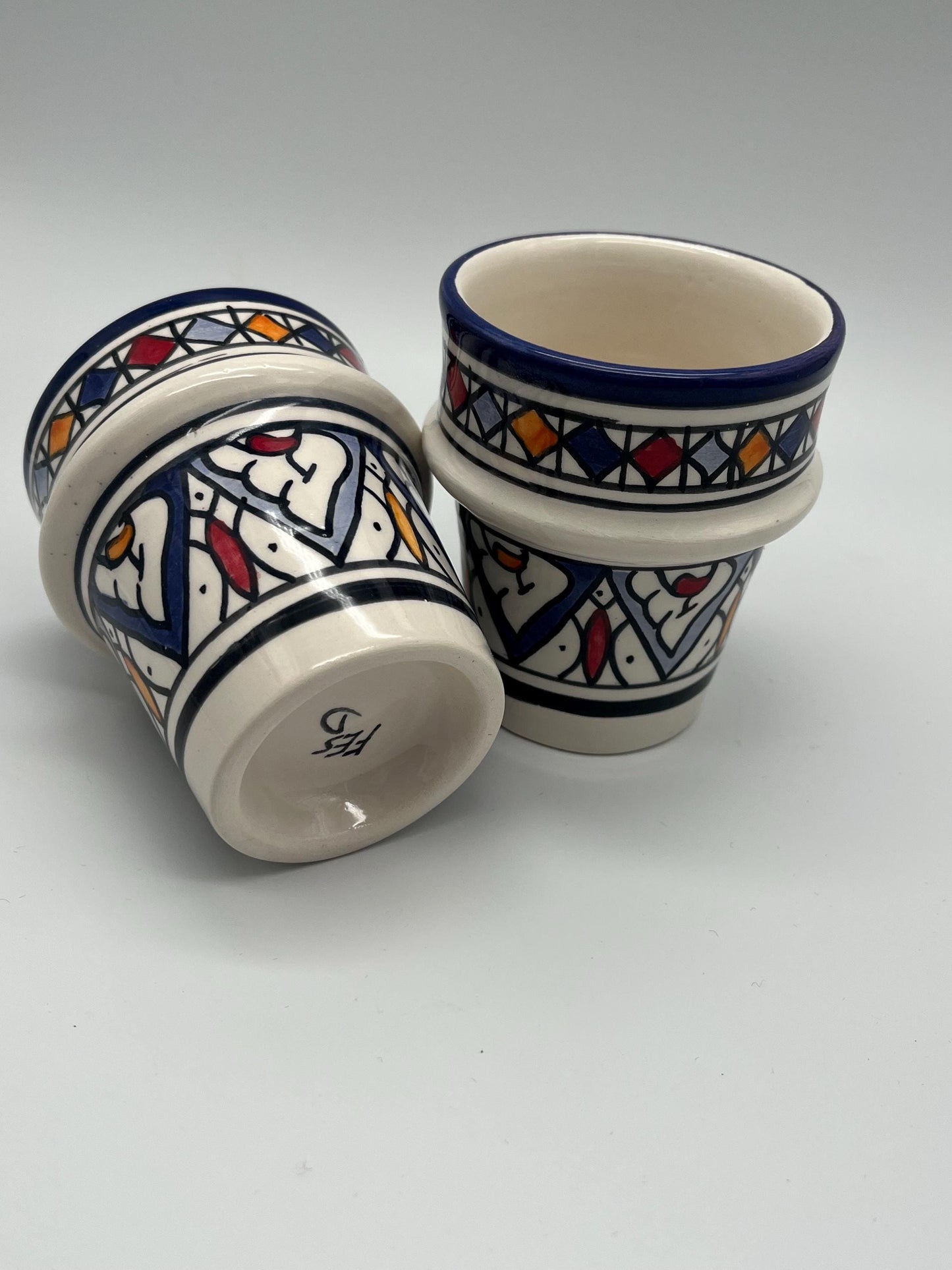 Moroccan Beldi Mug, Handmade, Boho Ceramic Tea Mug from Morocco