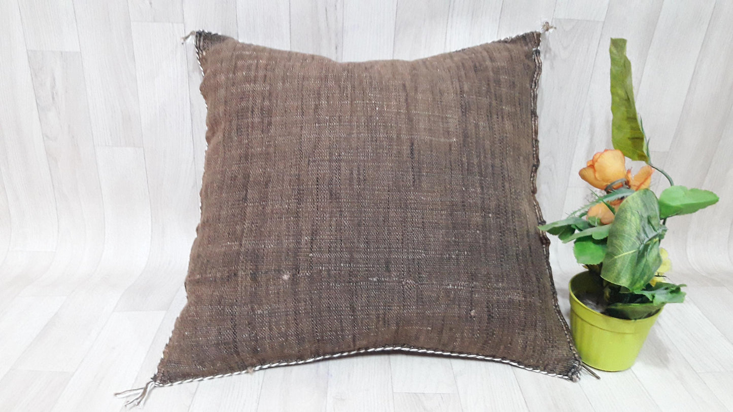 50% off Cream Cactus Silk Pillow, Moroccan Cactus Silk Cushion,Morocco Pillow Handmade Sabra Pillow, Throw Pillow, Decorative Pillow,