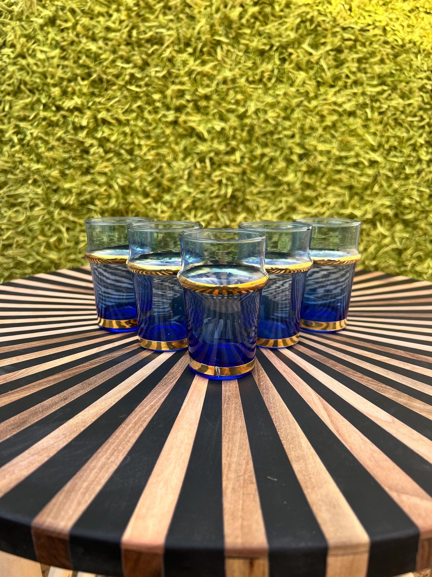 Set of 5 Moroccan Beldi Glasses Handmade