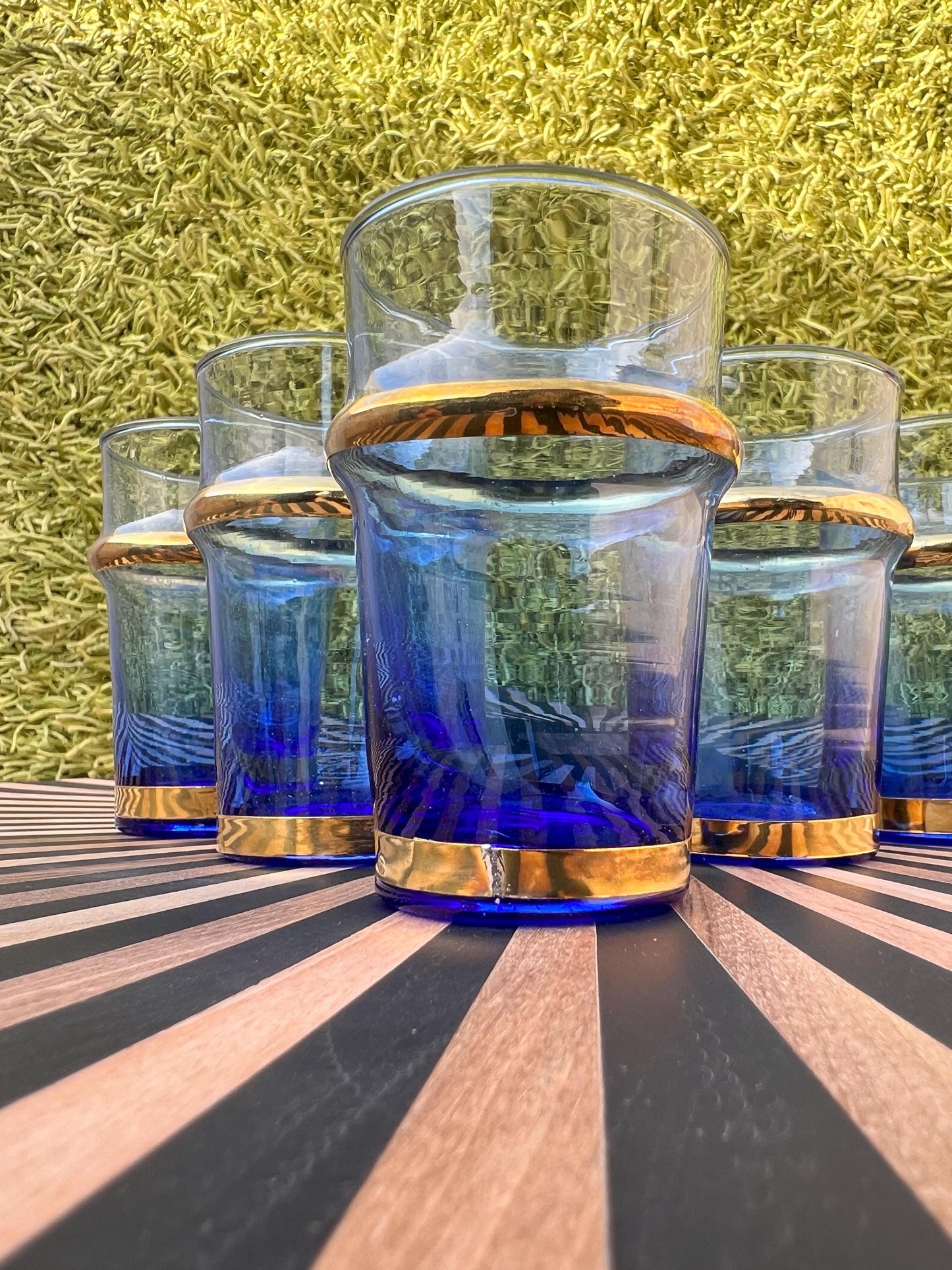 Set of 5 Moroccan Beldi Glasses Handmade