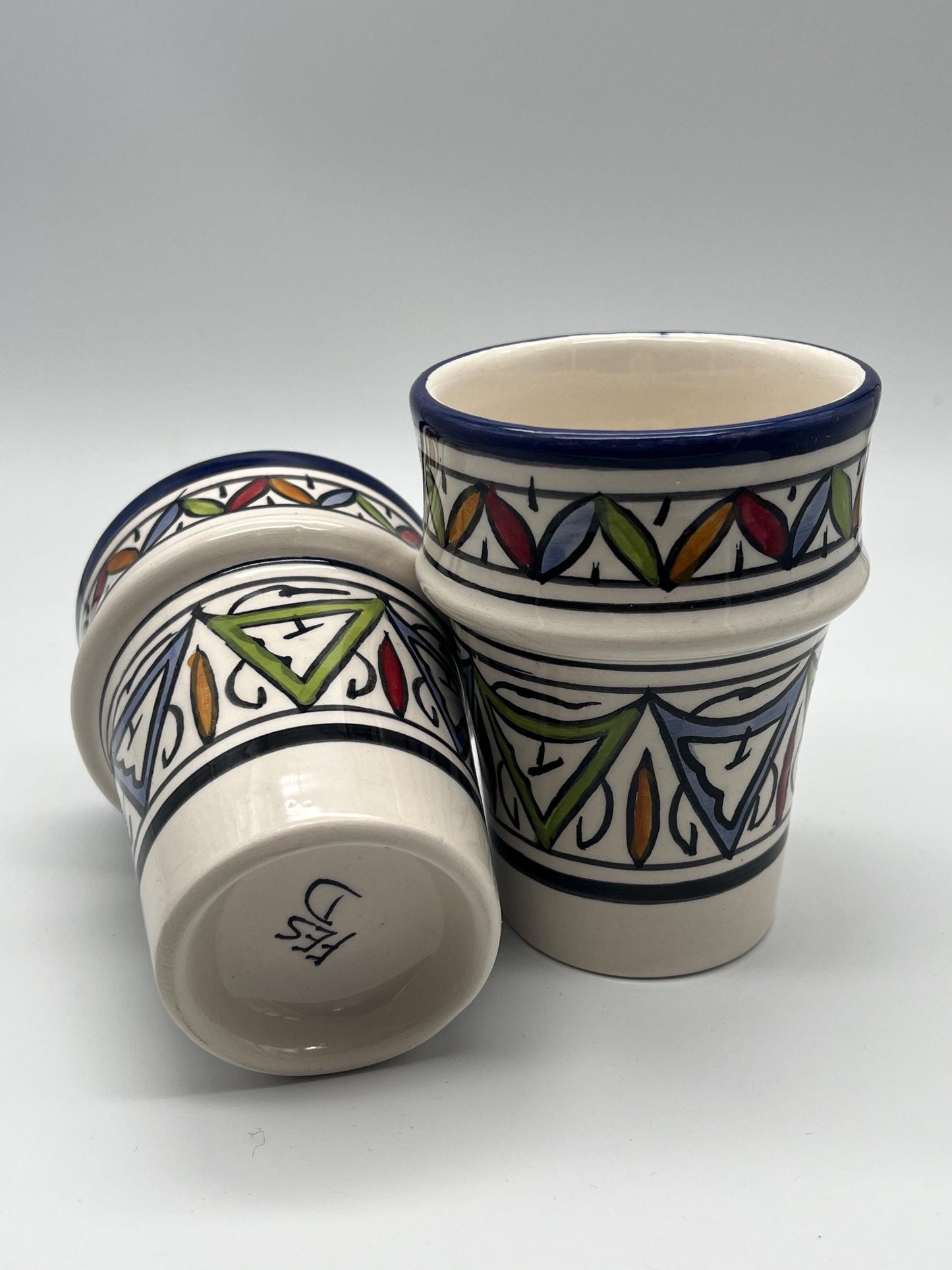 Moroccan Beldi Mug, Handmade, Boho Ceramic Tea Mug from Morocco