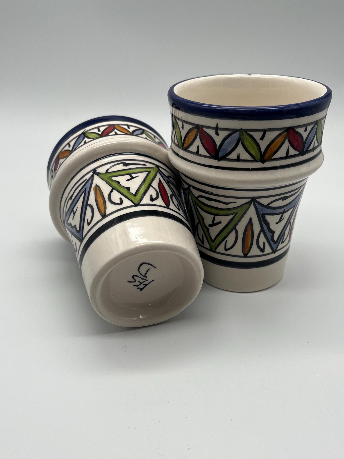 Moroccan Beldi Mug, Handmade, Boho Ceramic Tea Mug from Morocco