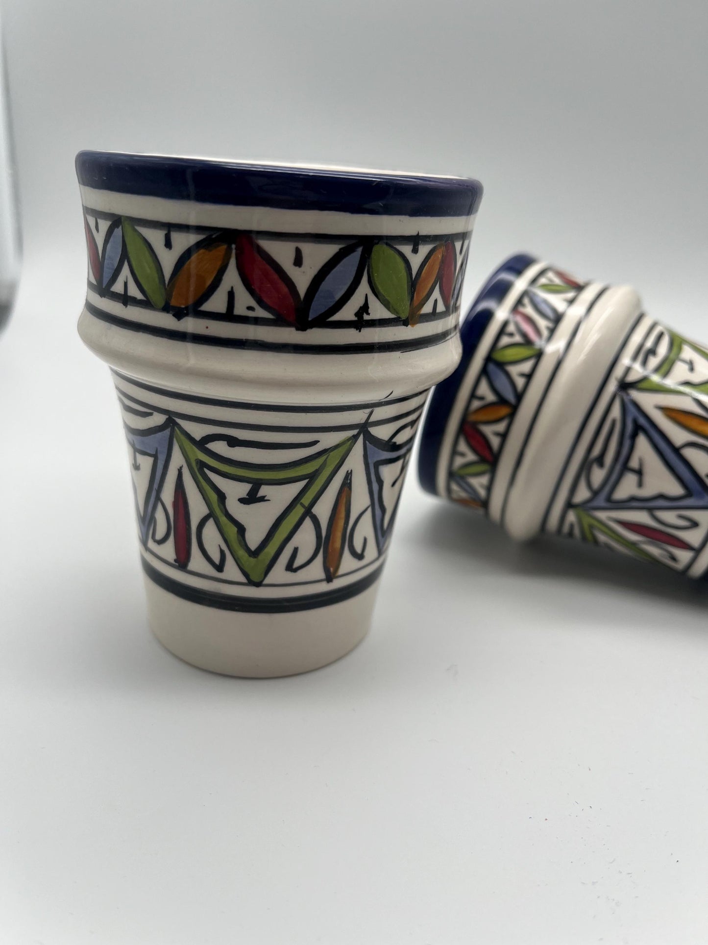 Moroccan Beldi Mug, Handmade, Boho Ceramic Tea Mug from Morocco