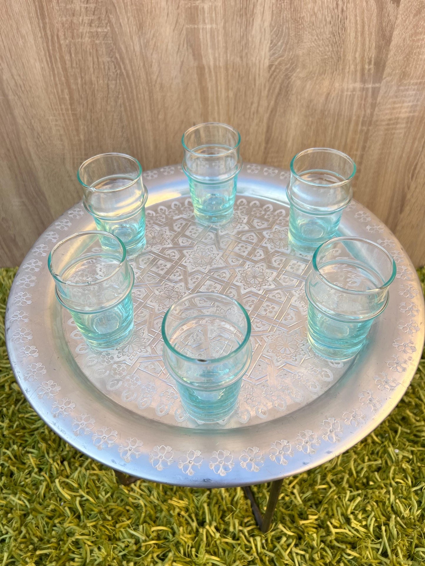 Moroccan Teacup Set of 6 Beldi Glasses Handmade