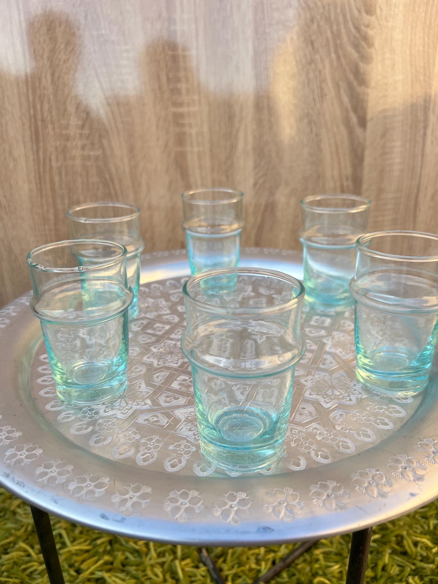 Moroccan Teacup Set of 6 Beldi Glasses Handmade
