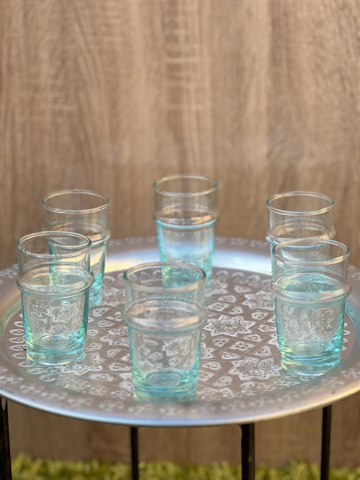 Moroccan Teacup Set of 6 Beldi Glasses Handmade