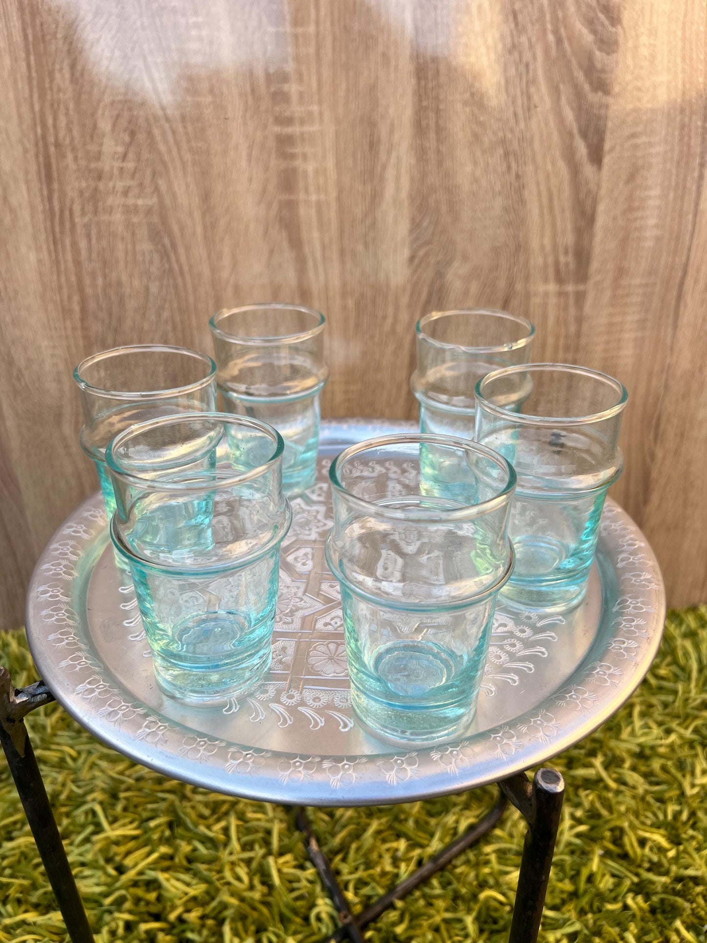 Moroccan Teacup Set of 6 Beldi Glasses Handmade