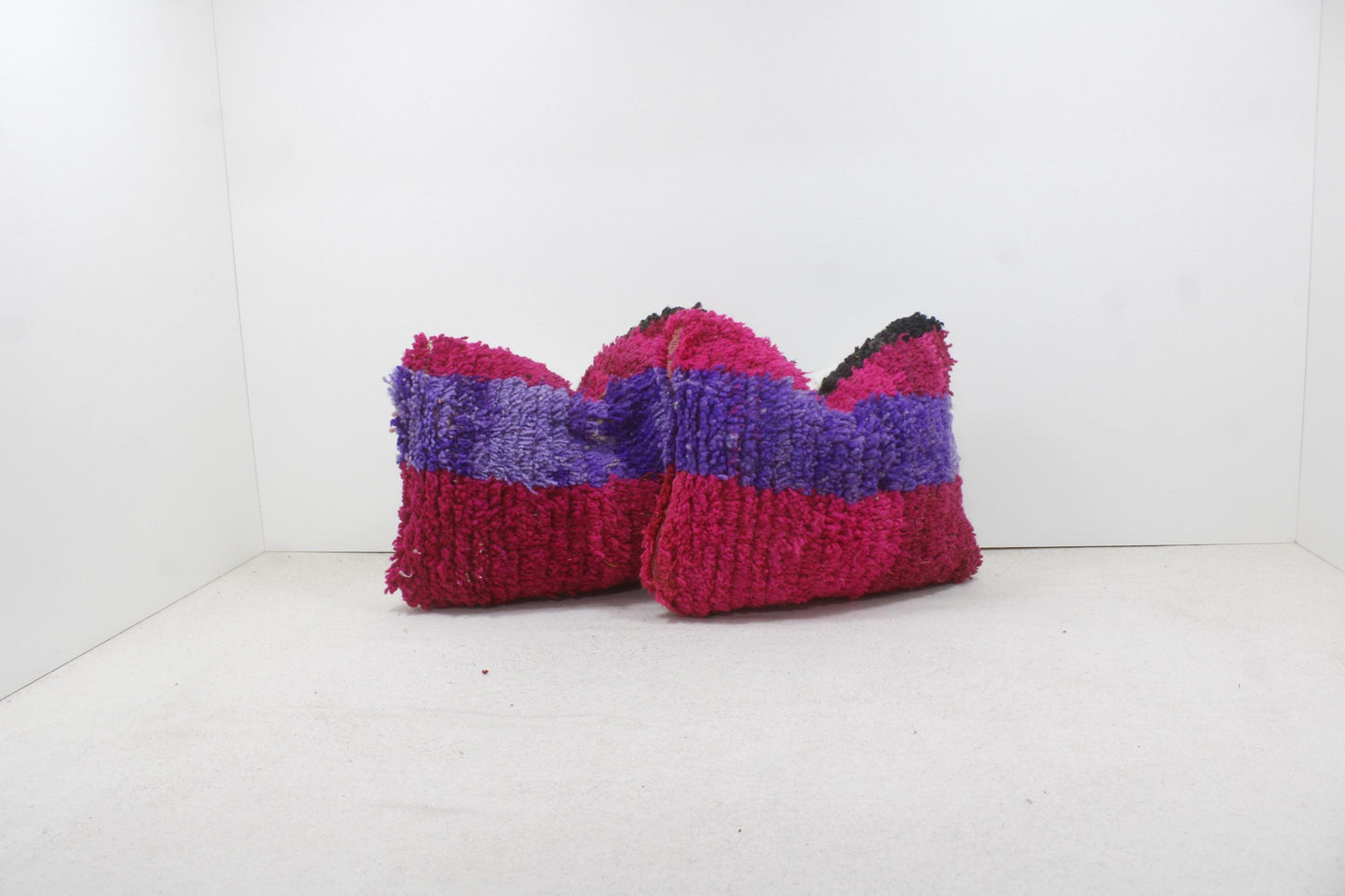 Set of 2 Vintage Moroccan Pillows 100% Wool,Absolutely Gorgeous Pillow Floor Pillow Moroccan Berber Home Design Handmade Kilim Berber 2P1340