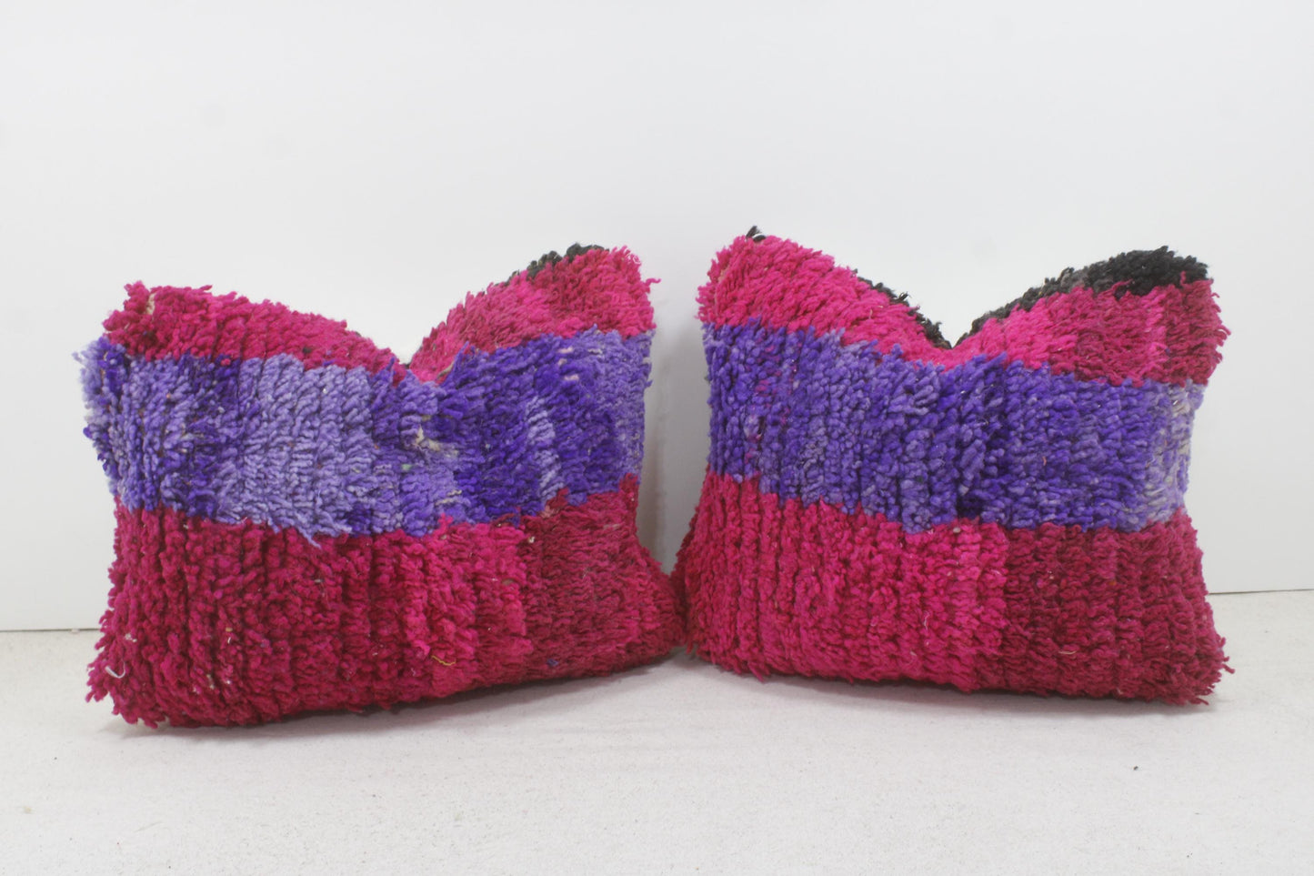 Set of 2 Vintage Moroccan Pillows 100% Wool,Absolutely Gorgeous Pillow Floor Pillow Moroccan Berber Home Design Handmade Kilim Berber 2P1340