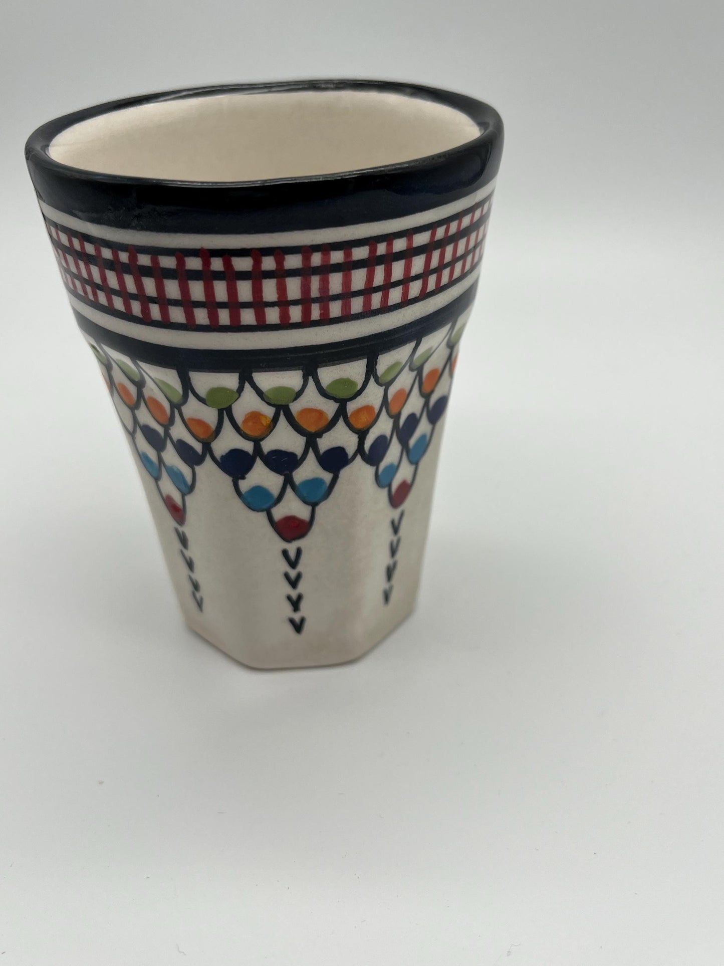 Moroccan Beldi Mug, Handmade, Boho Ceramic Tea Mug from Morocco