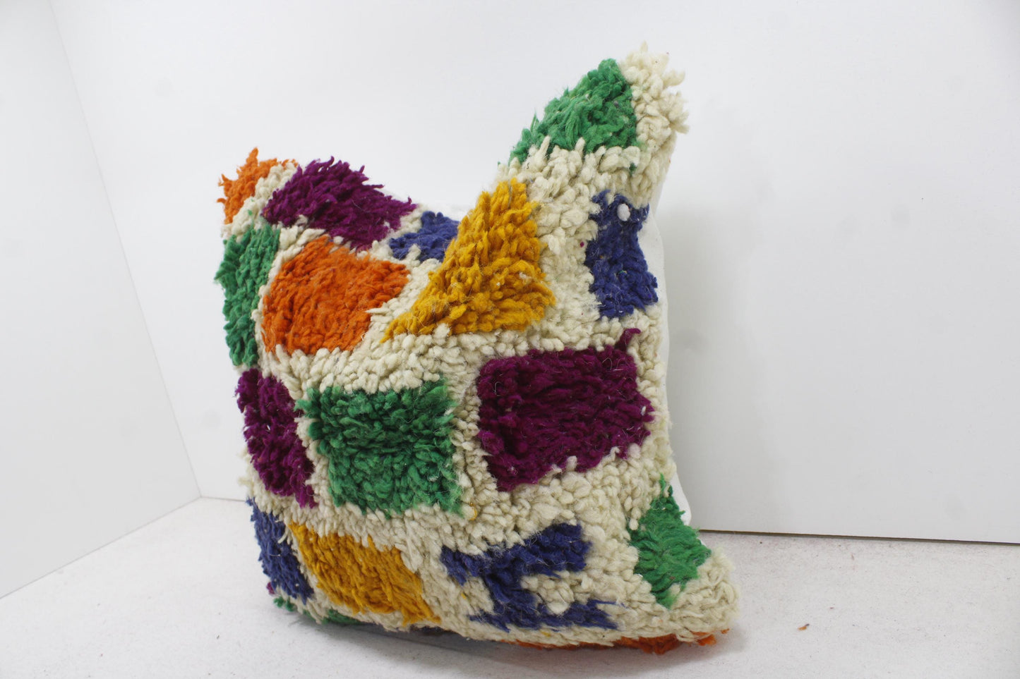 Vintage Moroccan Pillows 100% Wool ,Absolutely Gorgeous Pillow Floor Pillow Moroccan Berber Home Design Handmade Kilim Berber P186
