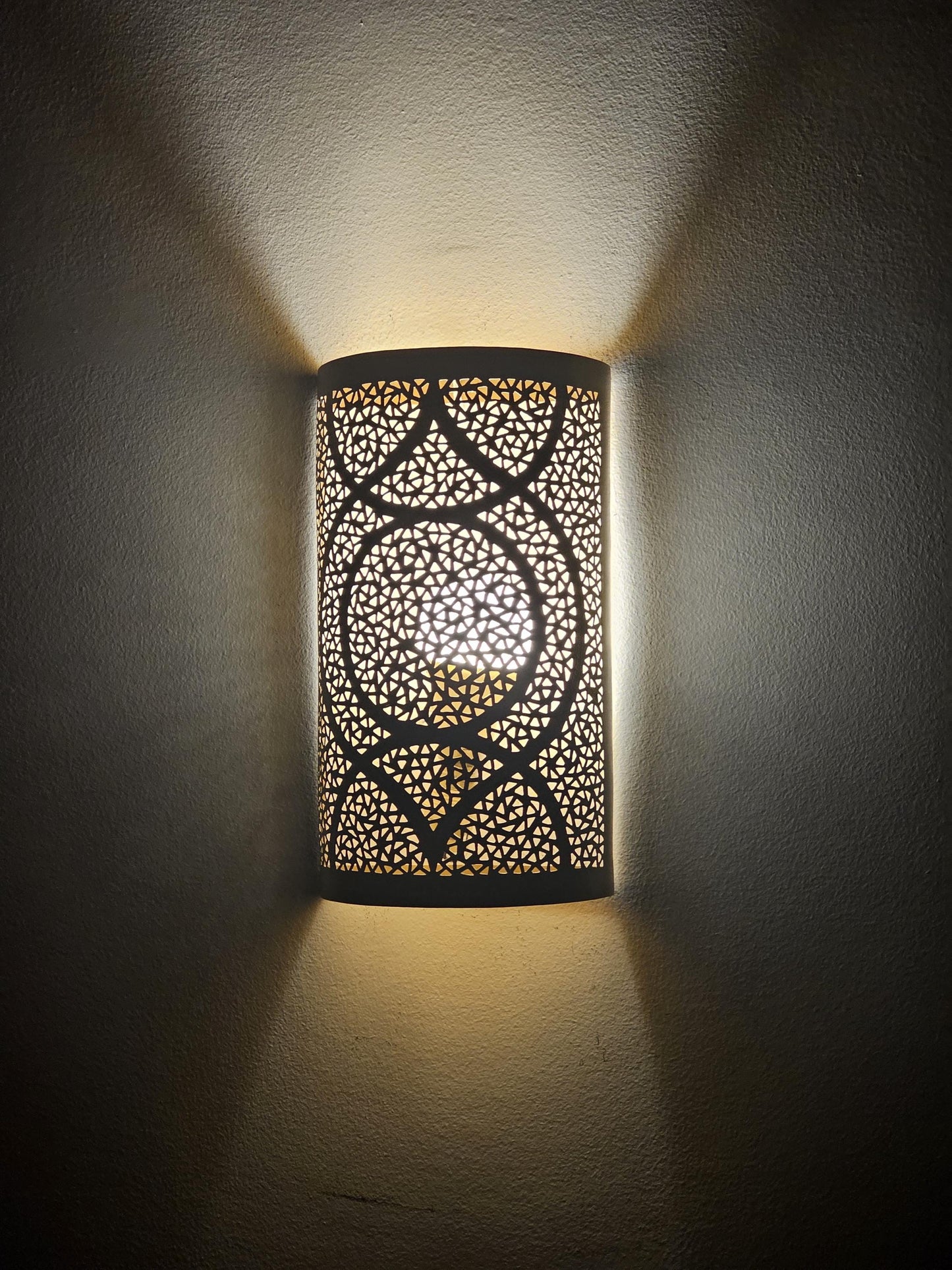 Moroccan Brass Wall Sconce, Brass Wall Lamp