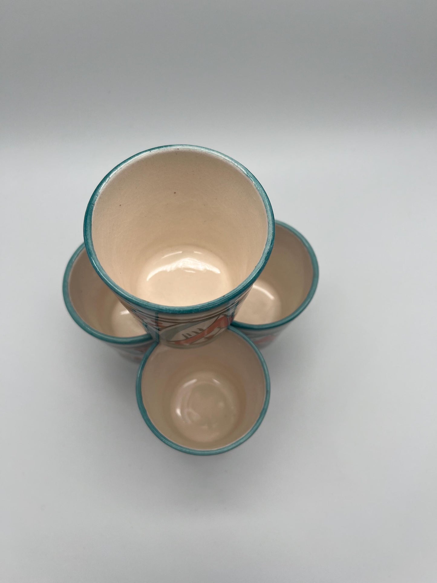 Set of 4 Red Clay Cups - Traditional Moroccan Craftsmanship - Perfect for Tea and Coffee - Beldi Mugs_Cups _Moroccan