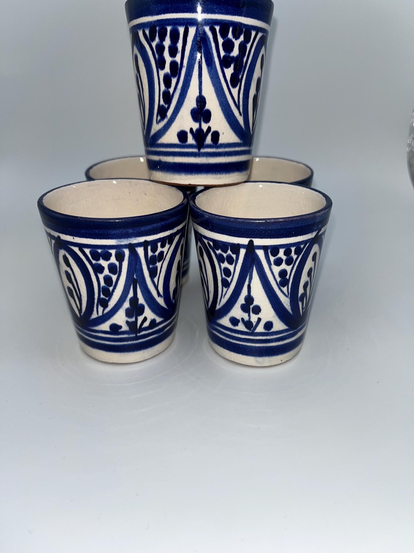 Red Clay Cups - Traditional Moroccan Handicrafts - Perfect for Tea and Coffee - Beldi Mugs_Cups_Moroccan