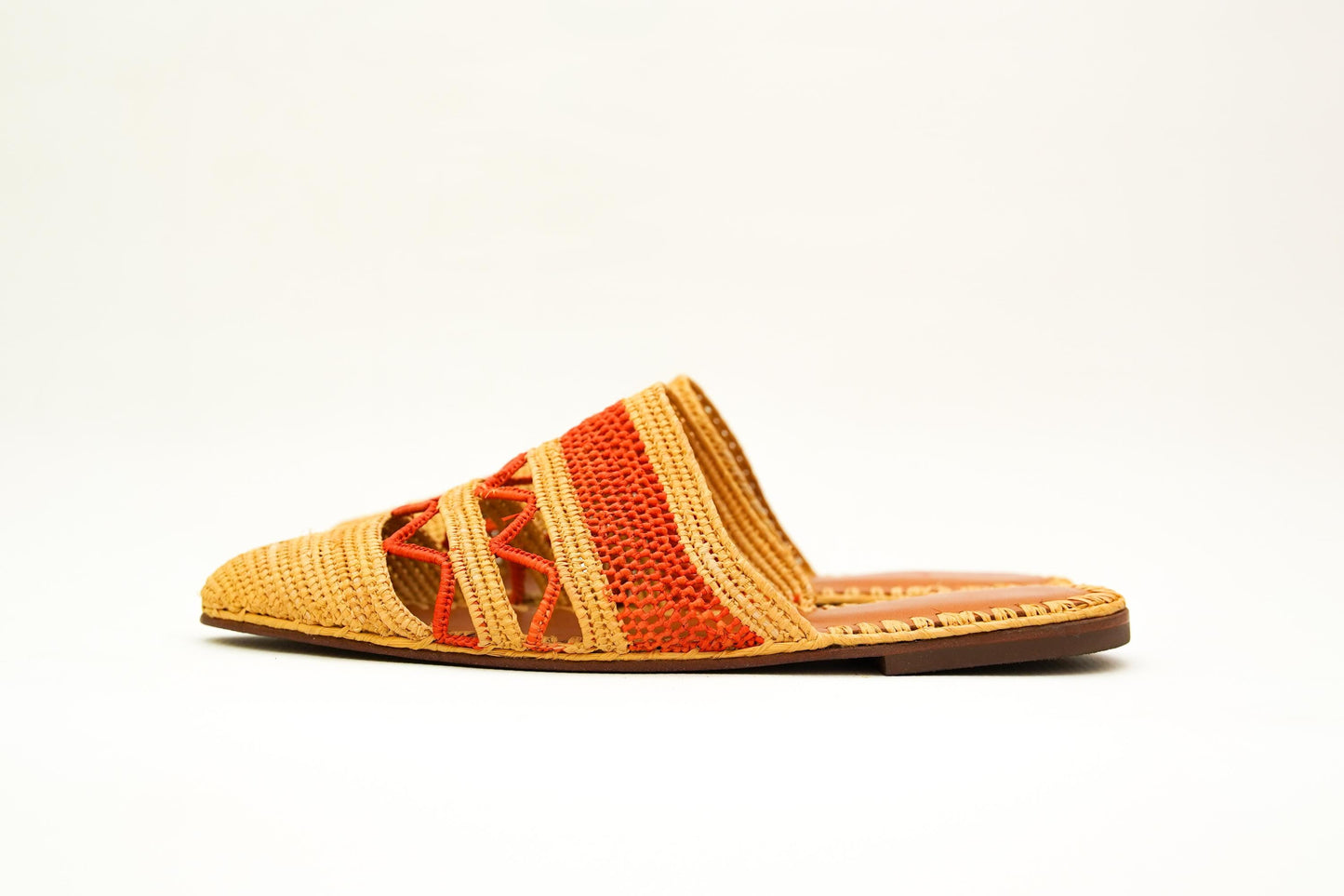 Handmade Raffia Slide Sandals, Comfortable, Lightweight Summer Shoes from Morocco