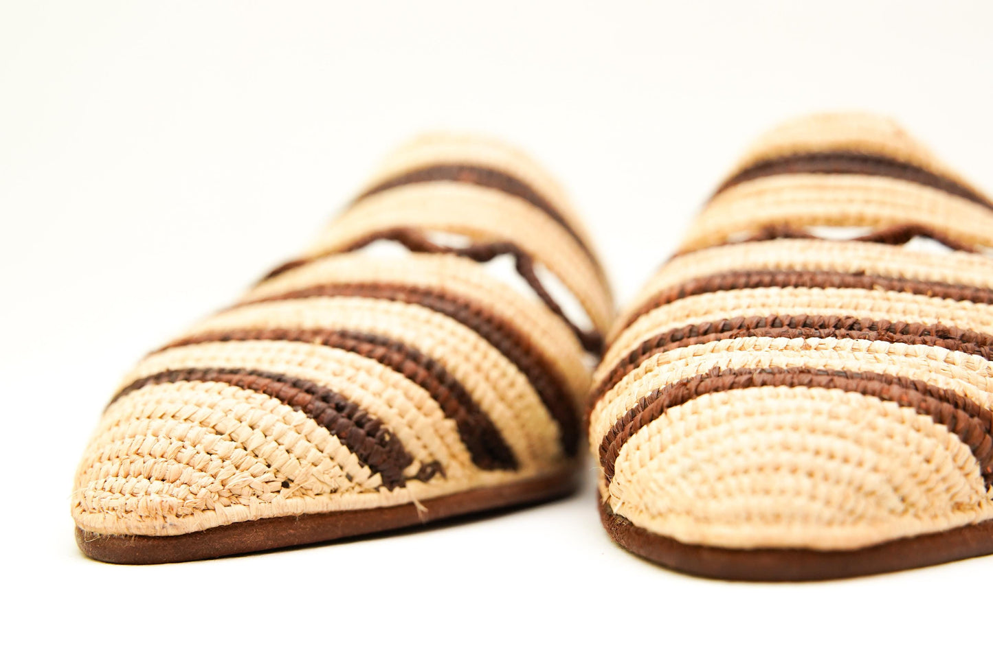 Handmade Raffia Slide Sandals, Comfortable, Lightweight Summer Shoes from Morocco