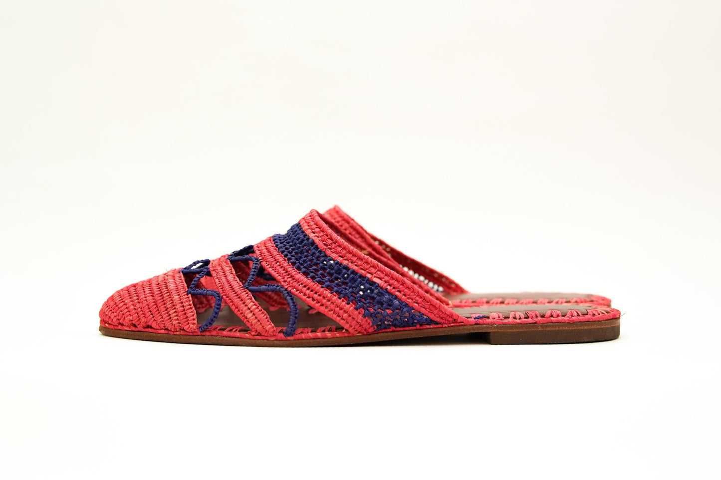 Handmade Raffia Slide Sandals, Comfortable, Lightweight Summer Shoes from Morocco