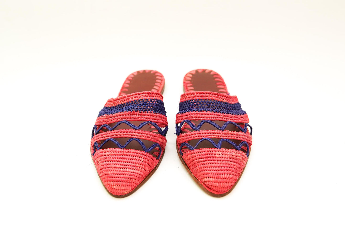 Handmade Raffia Slide Sandals, Comfortable, Lightweight Summer Shoes from Morocco