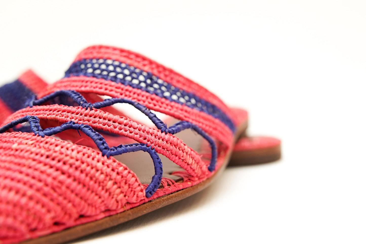 Handmade Raffia Slide Sandals, Comfortable, Lightweight Summer Shoes from Morocco