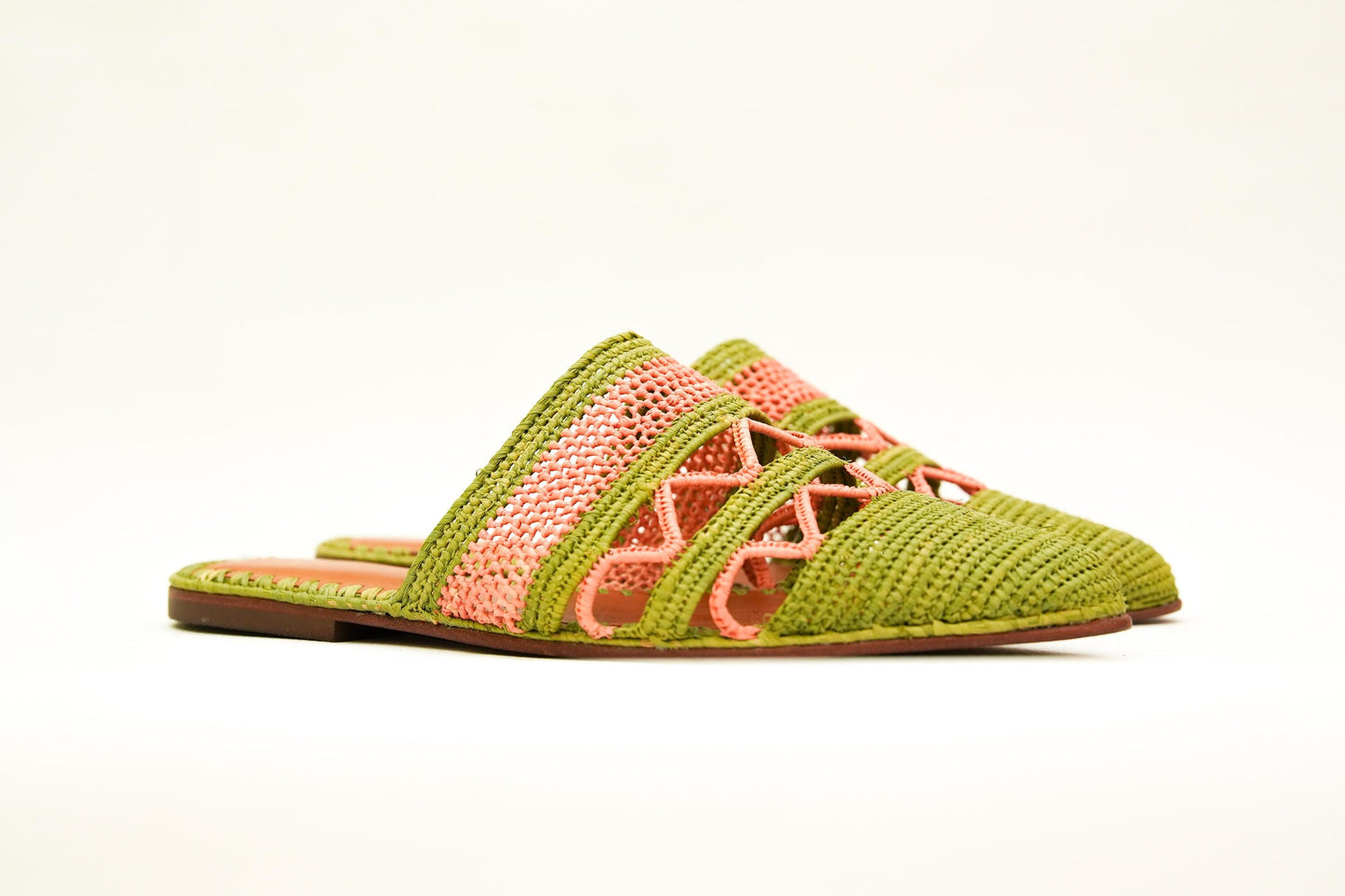 Handmade Raffia Slide Sandals, Comfortable, Lightweight Summer Shoes from Morocco