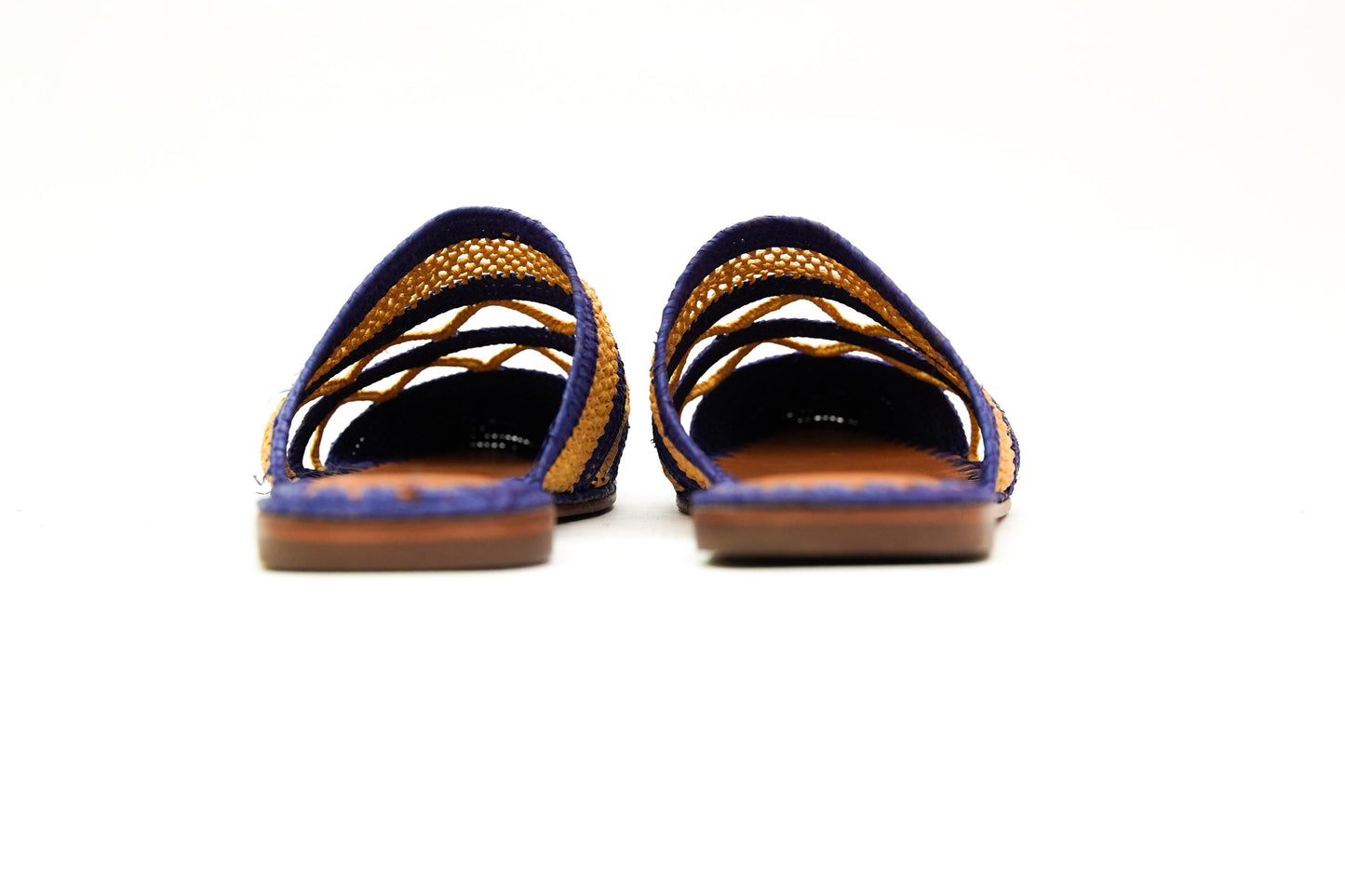 Handmade Raffia Slide Sandals, Comfortable, Lightweight Summer Shoes from Morocco
