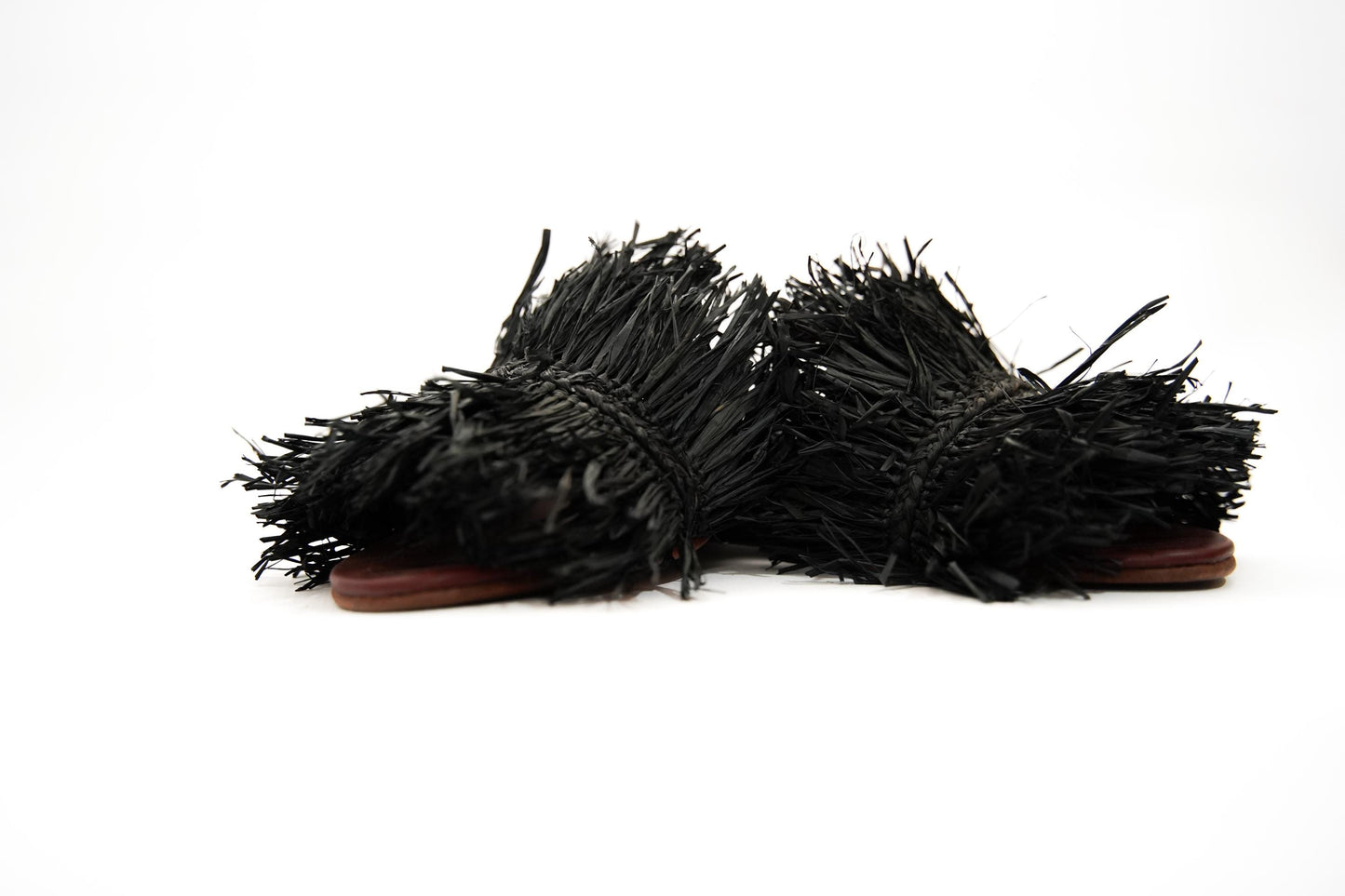 Handmade Raffia Slide Sandals, Comfortable, Lightweight Summer Shoes from Morocco