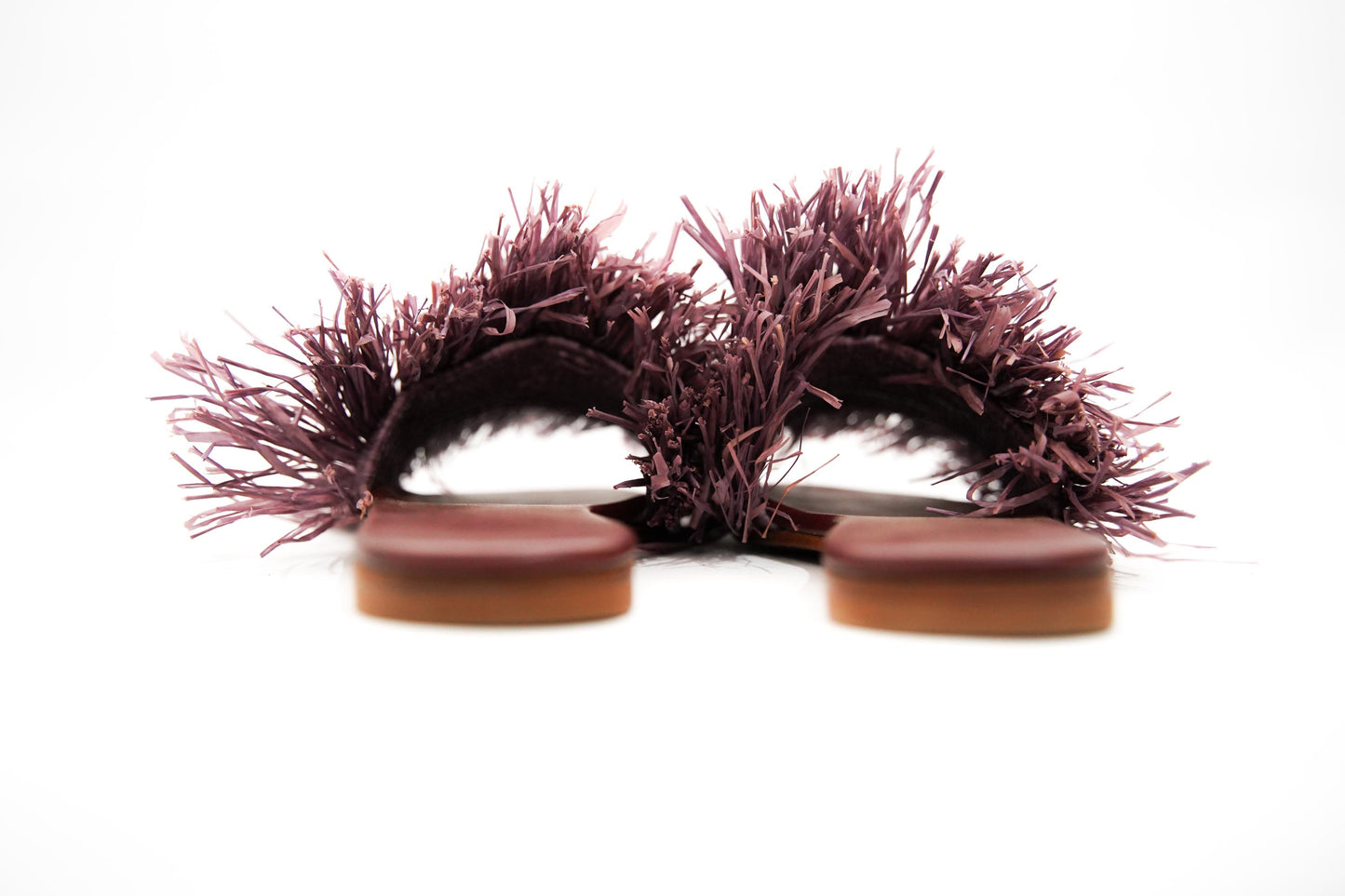 Handmade Raffia Slide Sandals, Comfortable, Lightweight Summer Shoes from Morocco