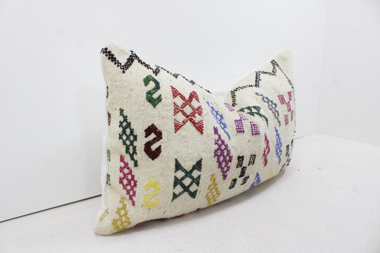 Vintage Moroccan Pillows 100% Wool ,Absolutely Gorgeous Pillow Floor Pillow Moroccan Berber Home Design Handmade Kilim Berber P253