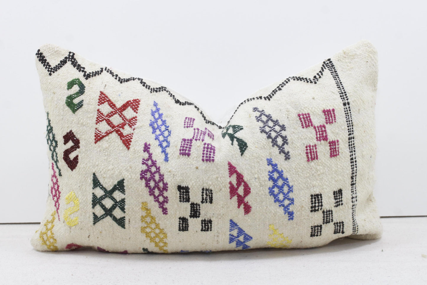 Vintage Moroccan Pillows 100% Wool ,Absolutely Gorgeous Pillow Floor Pillow Moroccan Berber Home Design Handmade Kilim Berber P253