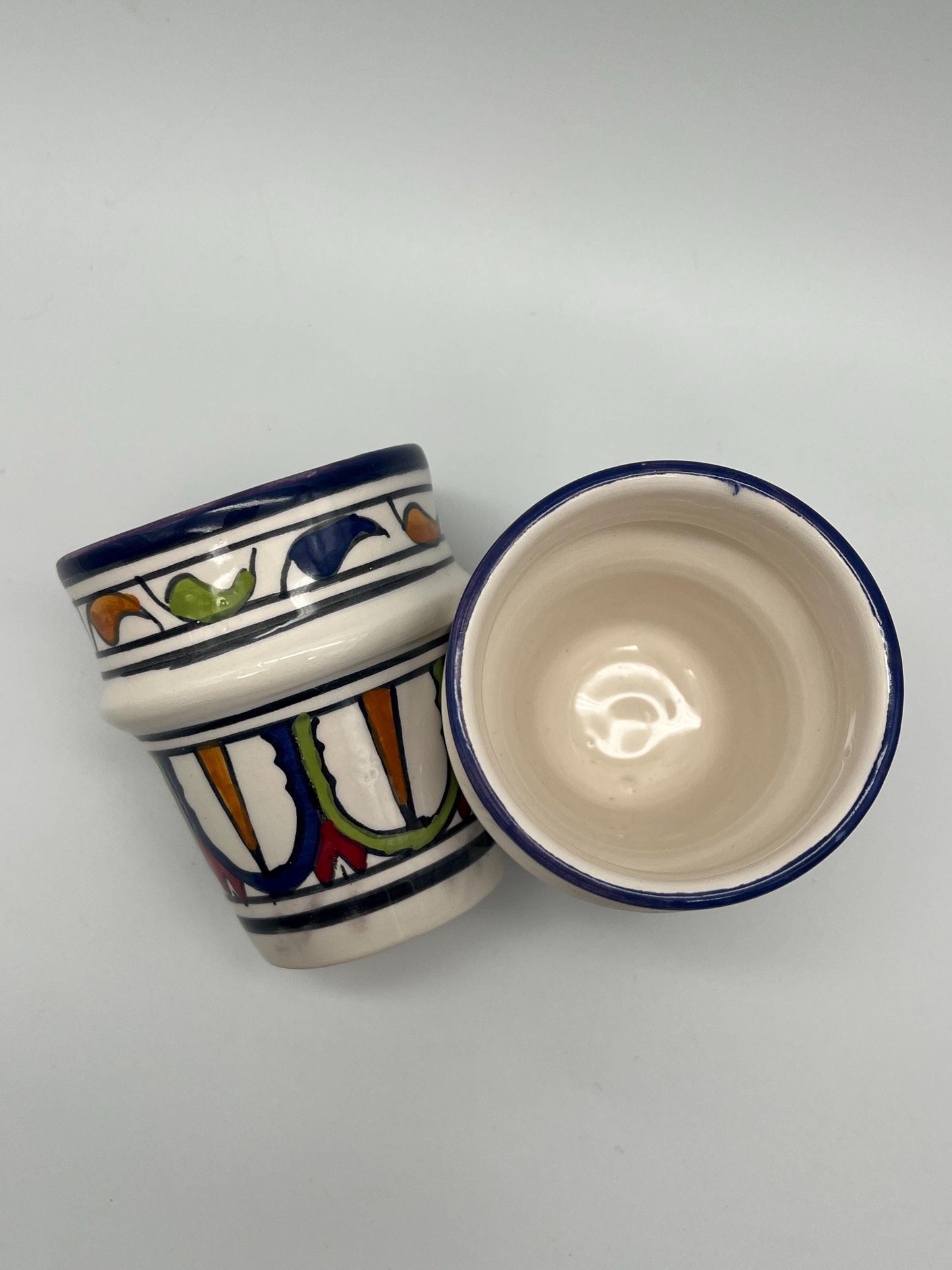 Moroccan Beldi Mug, Handmade, Boho Ceramic Tea Mug from Morocco 8 Cm
