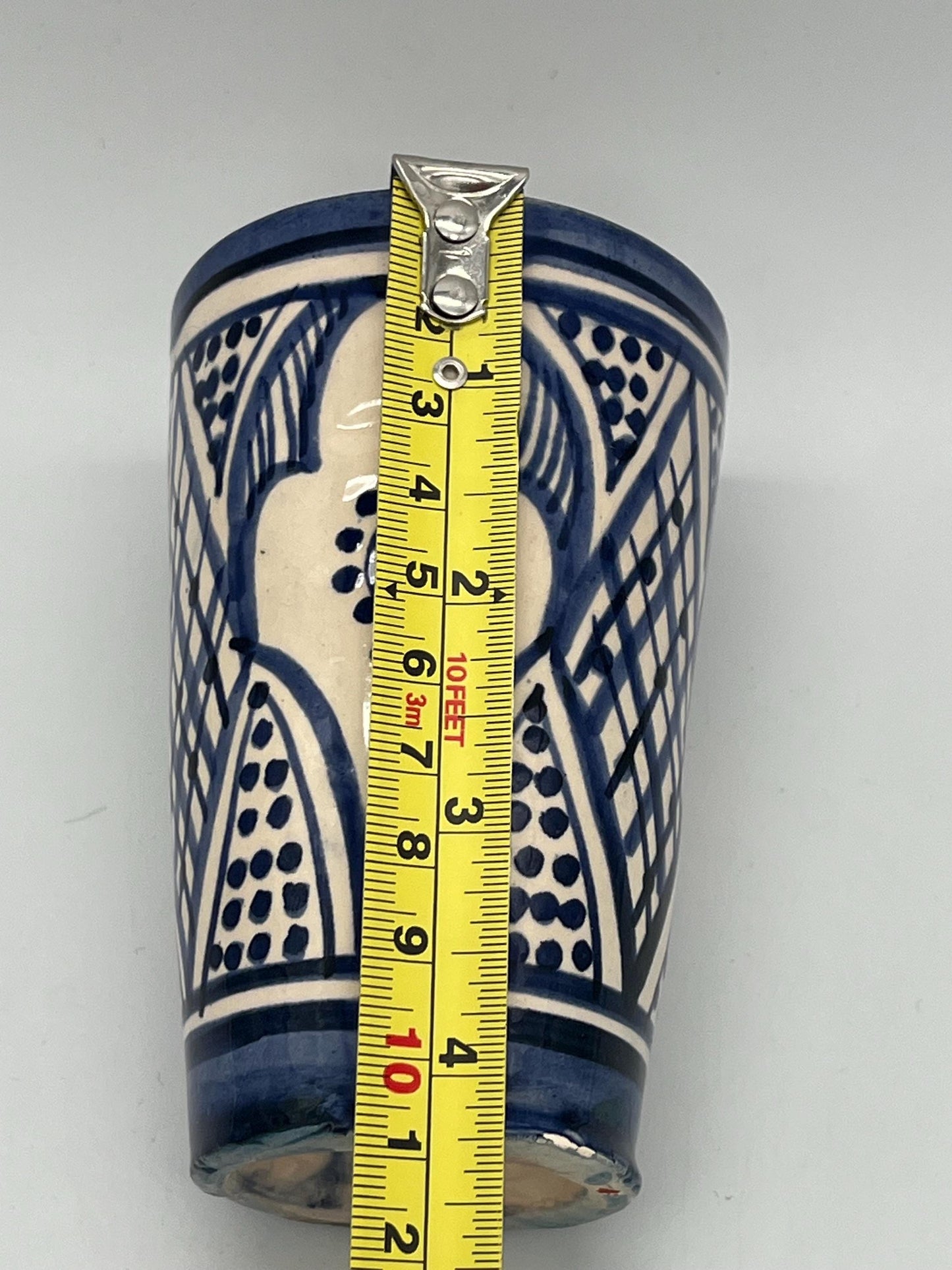 Moroccan Beldi Mug, Handmade, Boho Ceramic Tea Mug from Morocco