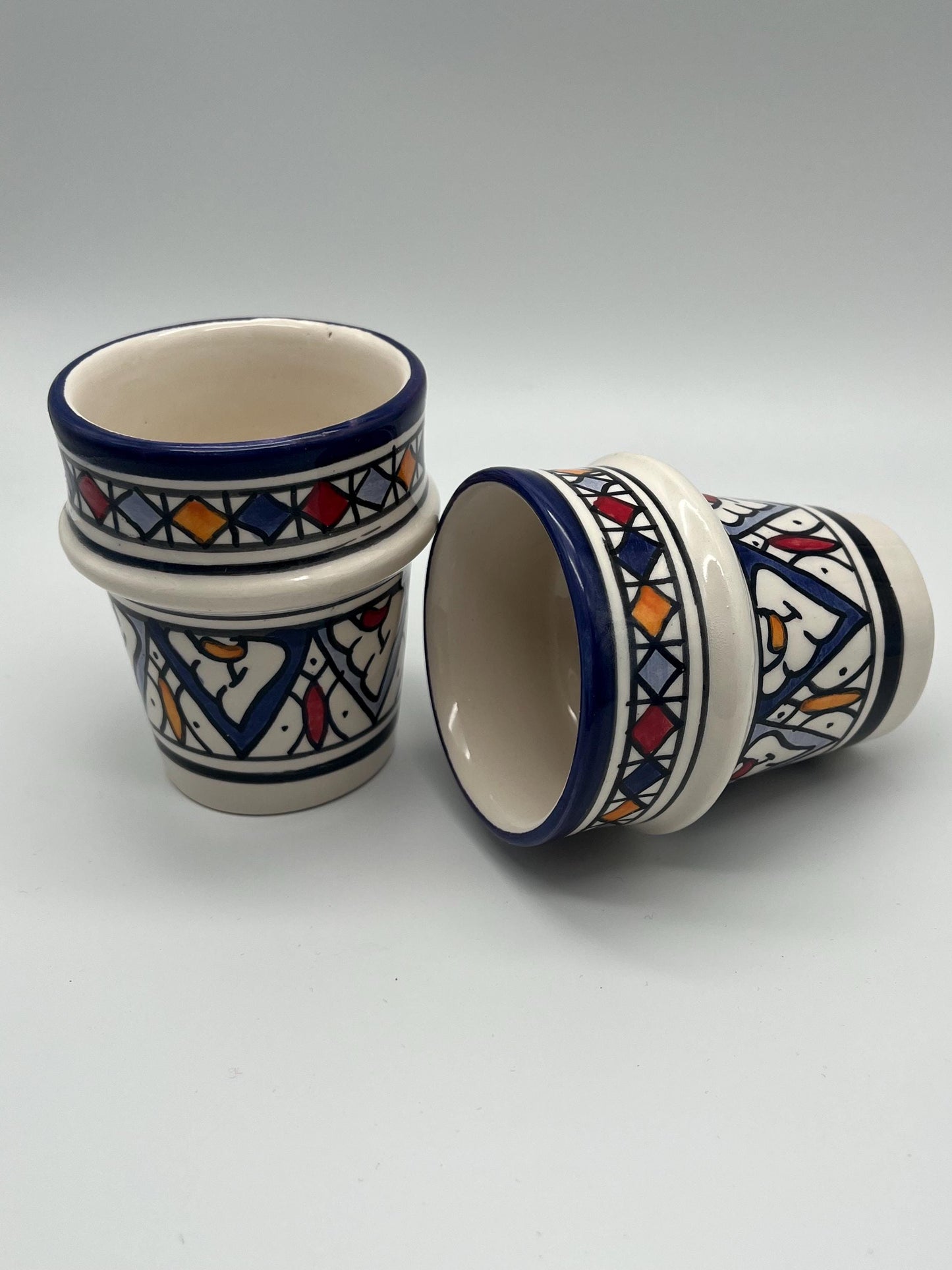 Moroccan Beldi Mug, Handmade, Boho Ceramic Tea Mug from Morocco