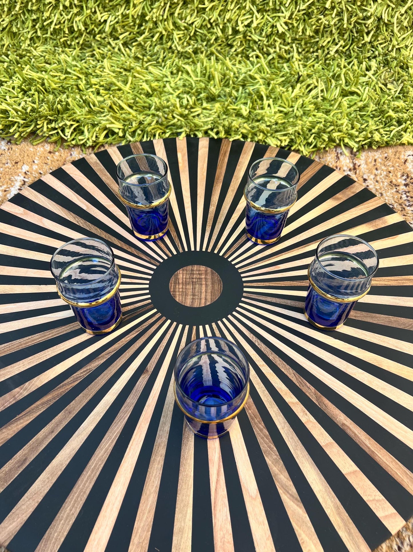 Set of 5 Moroccan Beldi Glasses Handmade